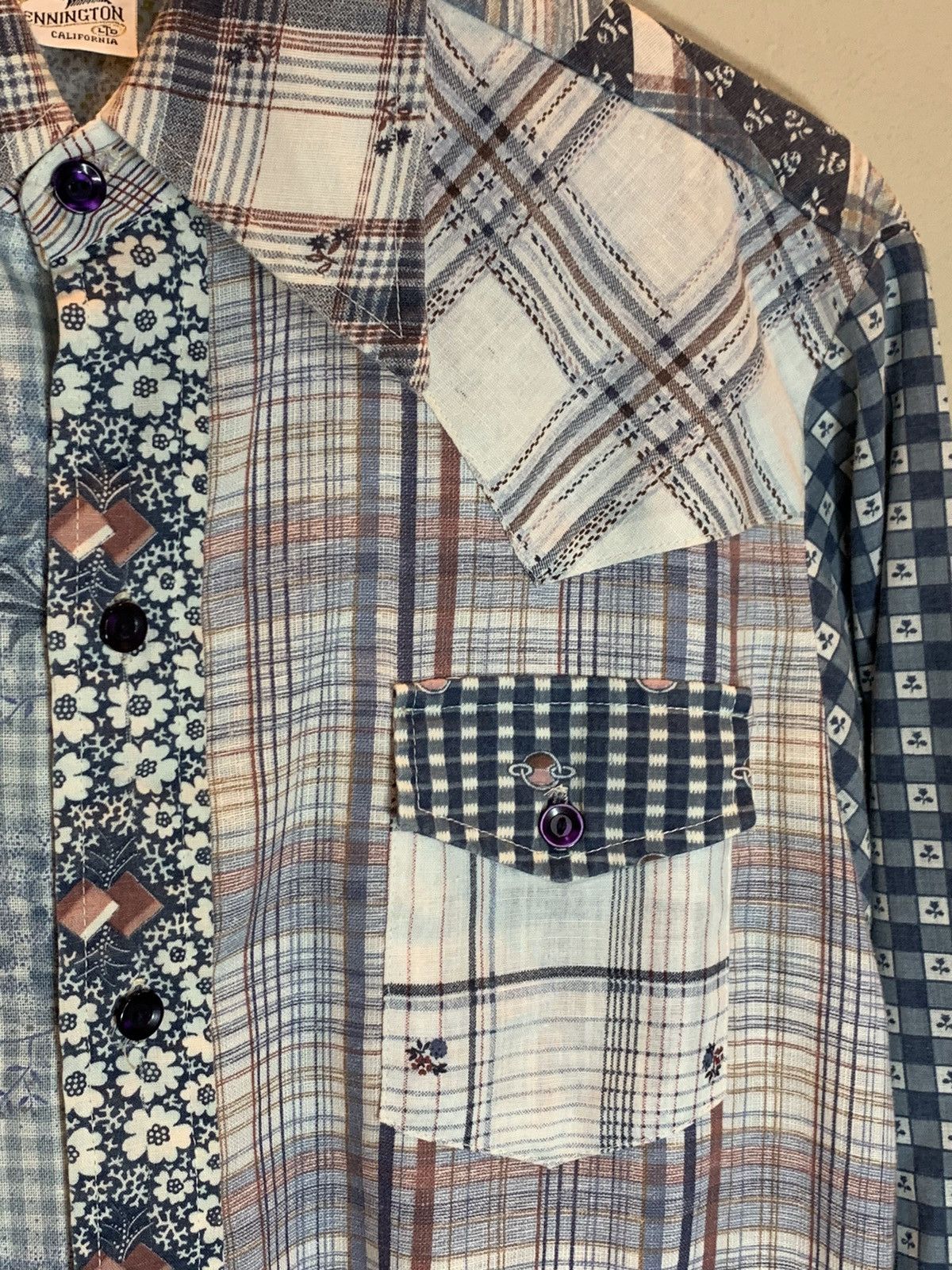Kennington Ltd. RARE* Vintage 70’s Kennington Patchwork Western Button Shirt Size US M / EU 48-50 / 2 - 6 Thumbnail