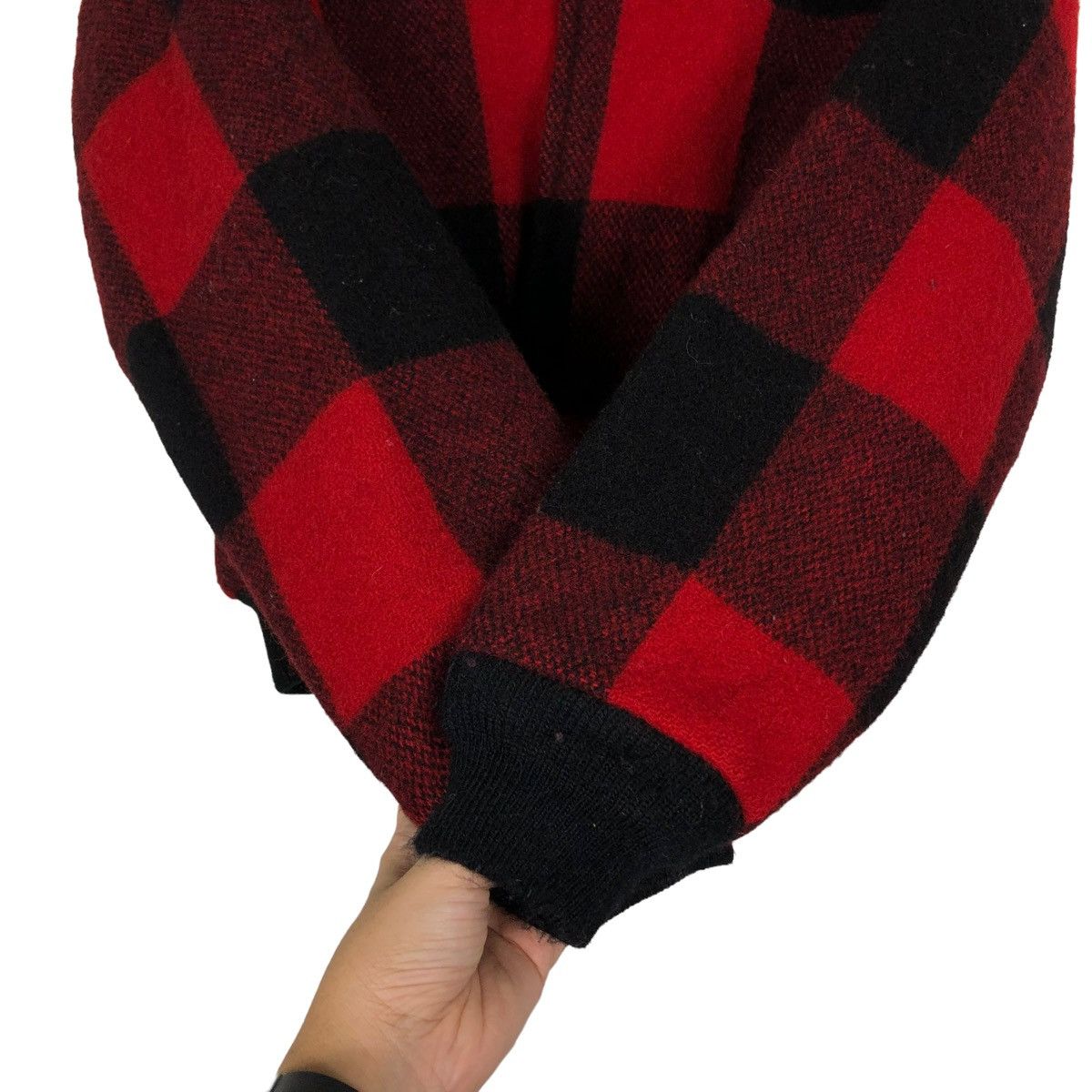 Vintage 🔥80’s VINTAGE CROPPED TARTAN DESIGN WOOL JACKET MINK FUR Size M / US 6-8 / IT 42-44 - 11 Thumbnail