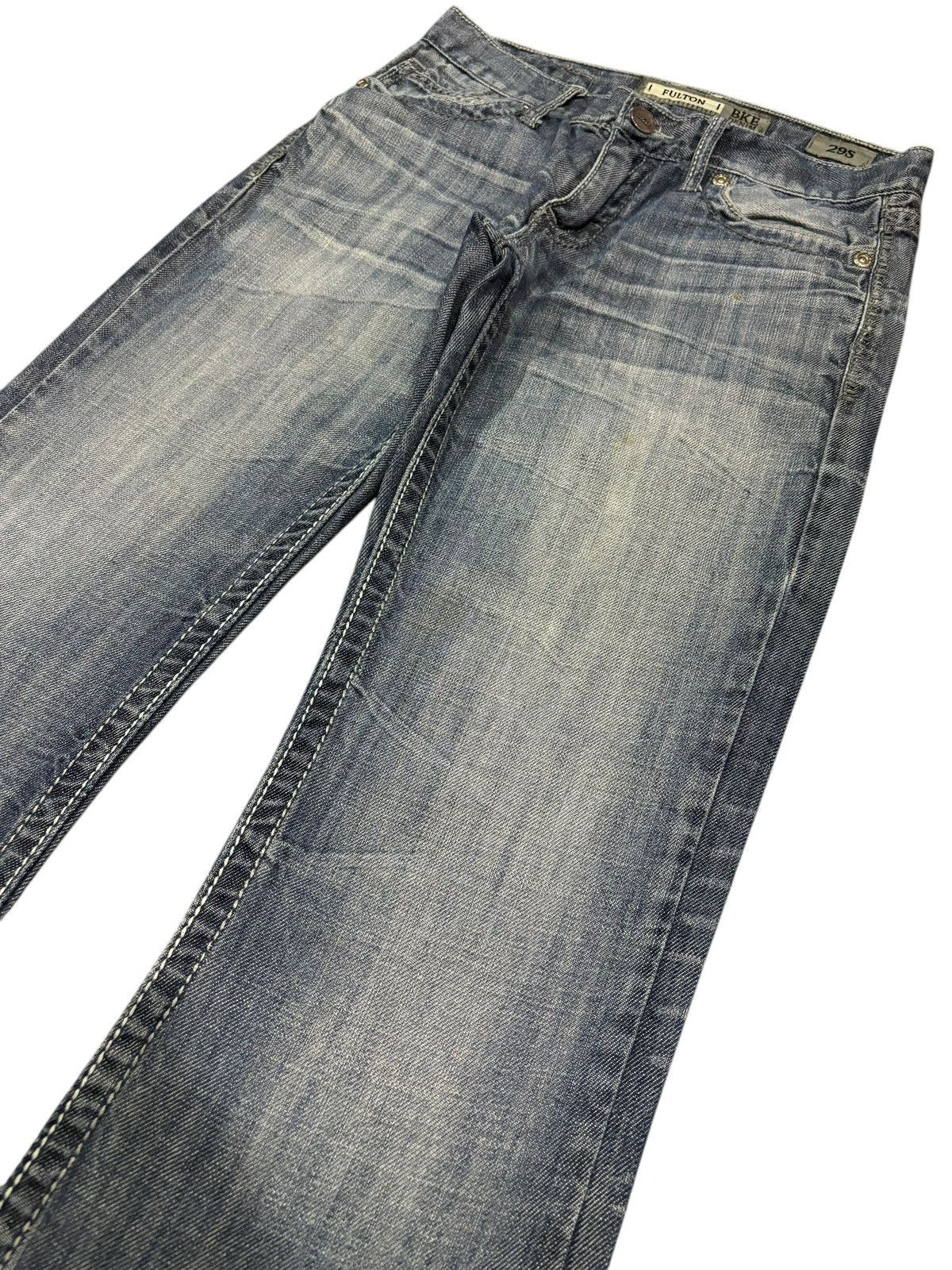 BKE × If Six Was Nine 90s Vintage BKE Faded T Stitch Flared Bootcut Cropped Jeans Size US 31 - 3 Thumbnail