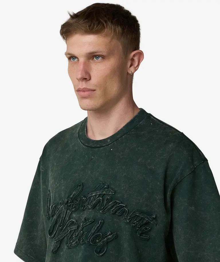 Adidas × Song For The Mute o1mle0526 Washed Short Sleeve T-Shirt in Shadow Green Size US M / EU 48-50 / 2 - 2 Thumbnail