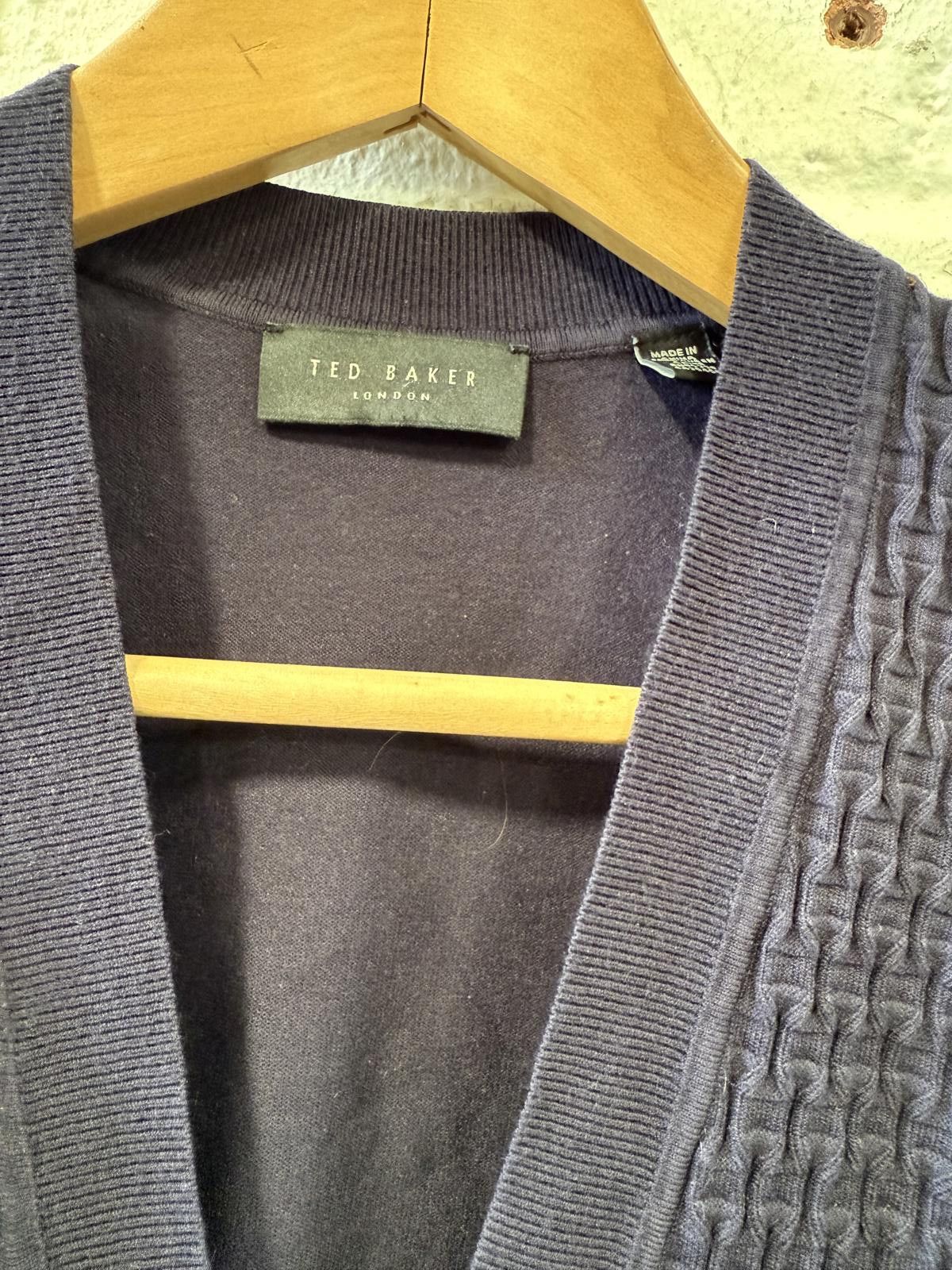 Ted Baker Ted Baker Knitted Cardigan - Elegant Navy Size XL / US 12-14 / IT 48-50 - 2 Thumbnail