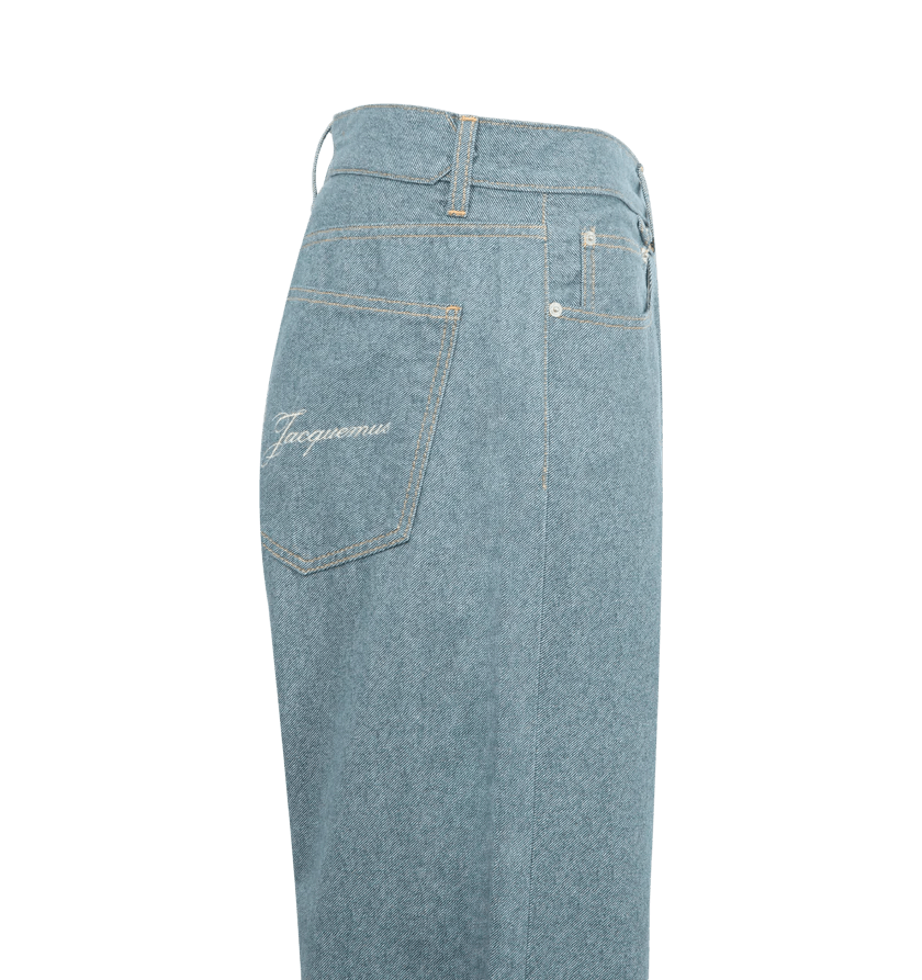 Jacquemus o1h1sh11225 Le de-Nimes Droit Jean in Blue Size US 32 / EU 48 - 3 Thumbnail