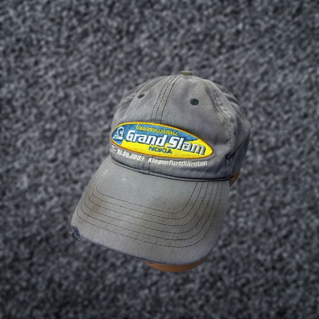 Vintage 2003 A1 Grandslam Beach volleyball Nokia Gray baseball cap One Size Mens Baseball Cap Gray 2003 A1 Grandslam Beach volleyball Nokia Gray Size ONE SIZE - 1 Thumbnail