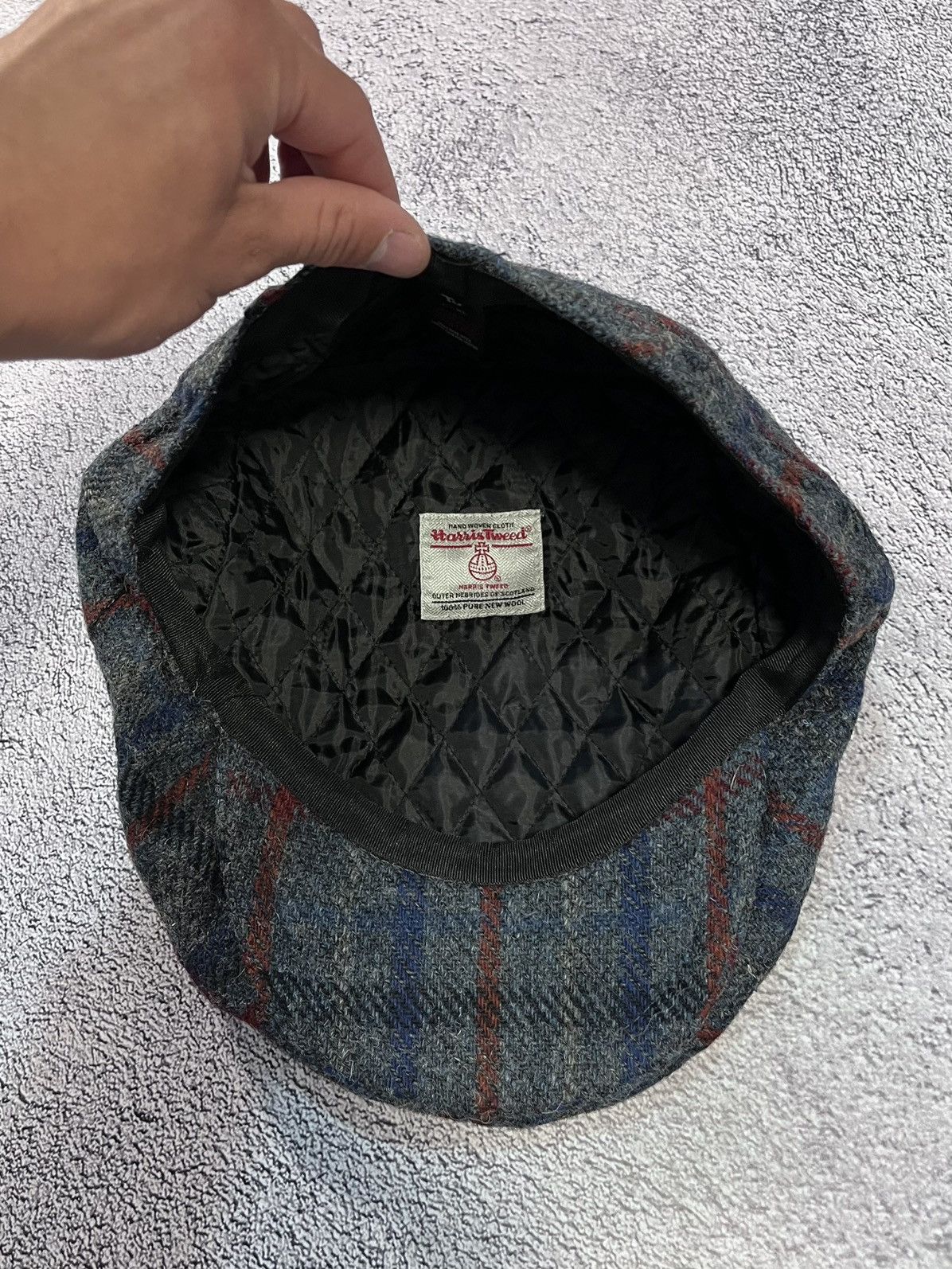 Harris Tweed Authentic Harris Tweed Newsboy Cap Wool Plaid Flat Hat L- XL Size ONE SIZE - 2 Thumbnail