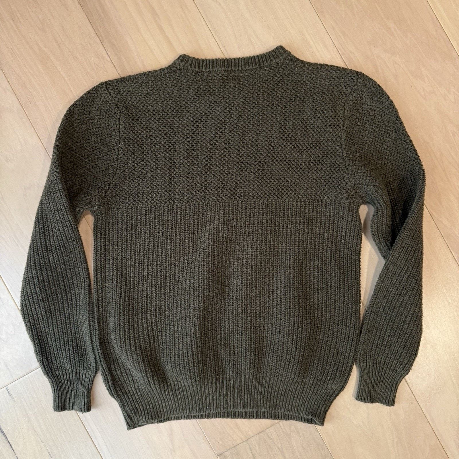 J.Crew J Crew Sweater Small Olive Green Cotton Knit Pullover Size US S / EU 44-46 / 1 - 9 Thumbnail