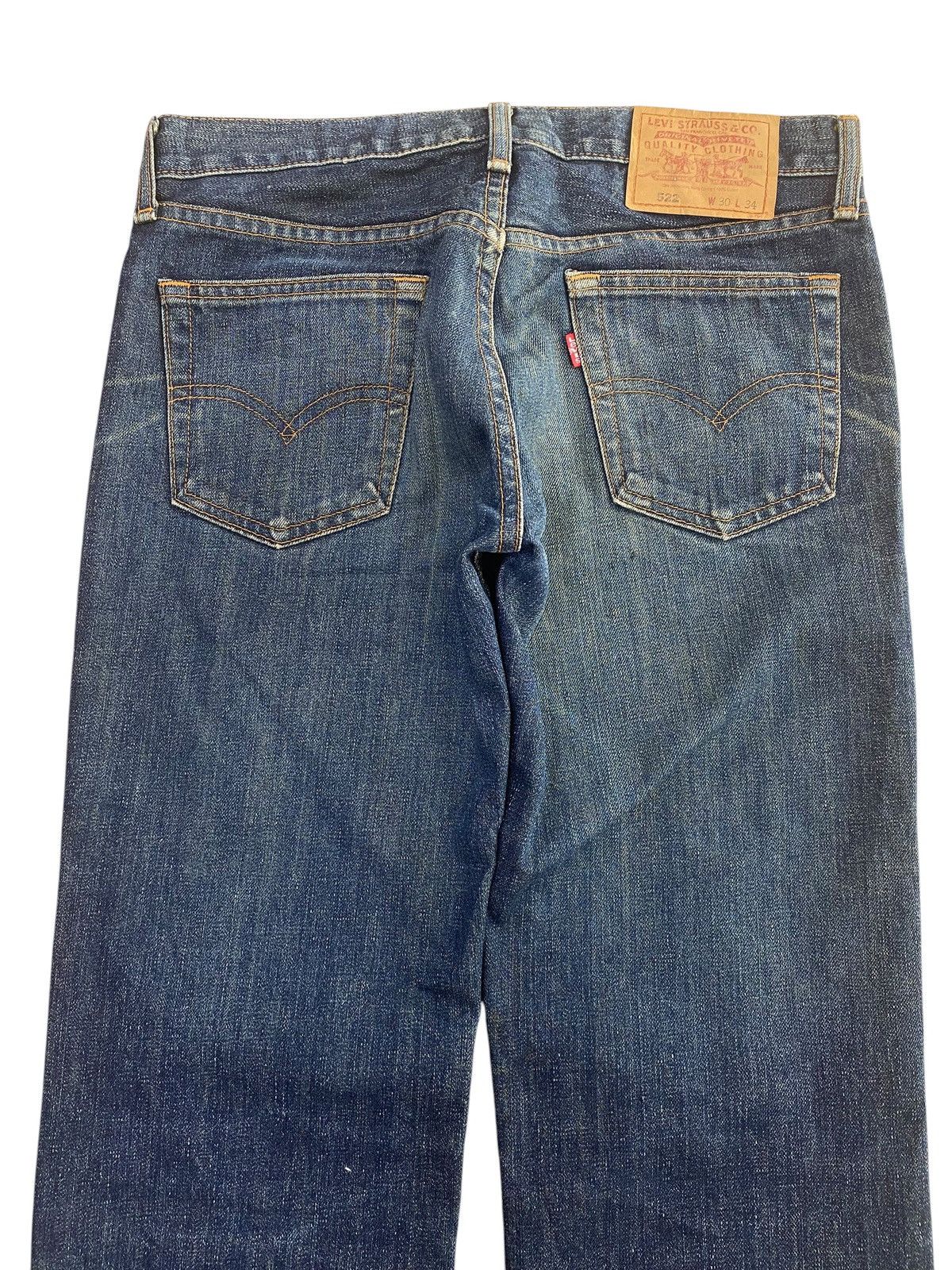 Levi's Levi’s 522 Faded Wash Ripped Style Straight Cut Jeans Size US 30 / EU 46 - 4 Thumbnail