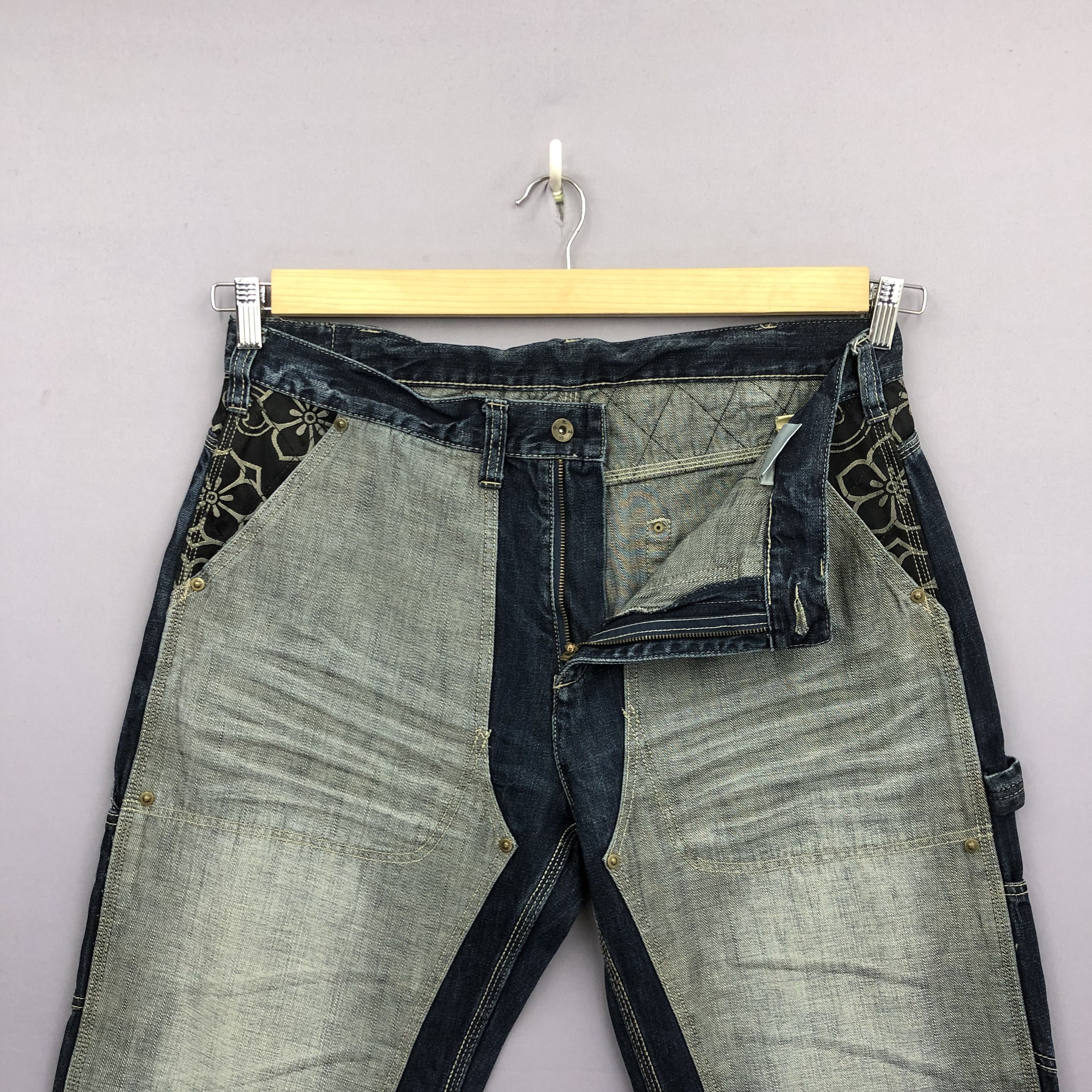 Japanese Brand Crazy Y2K Infinity Double Knee Baggy Jeans Skater JNCO Denim Size US 36 / EU 52 - 8 Thumbnail