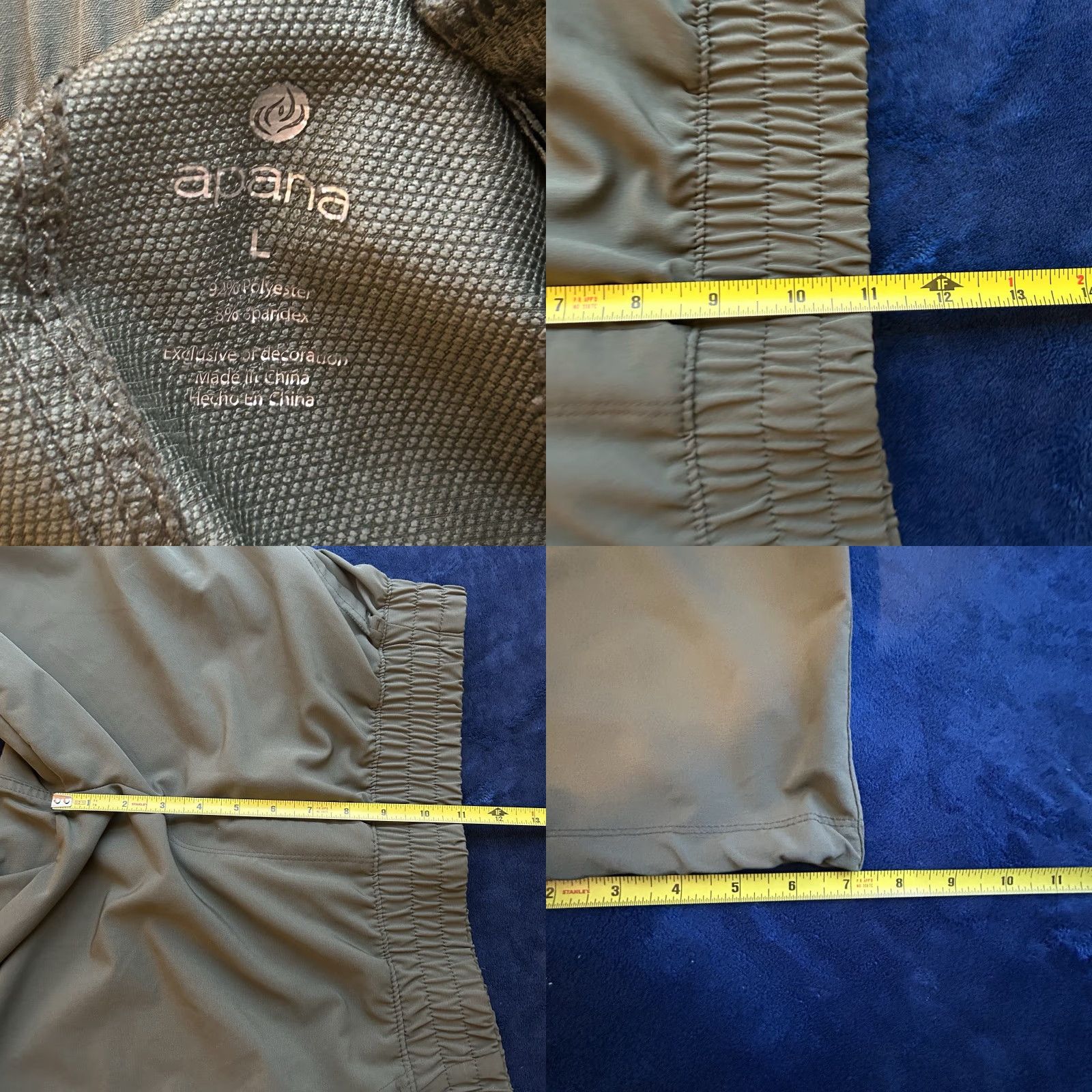 Vintage Apana Pants Jogger Active Yoga Women Large Army Green Elastic Waist 32x28 Size 36" / US 14 / IT 50 - 9 Thumbnail