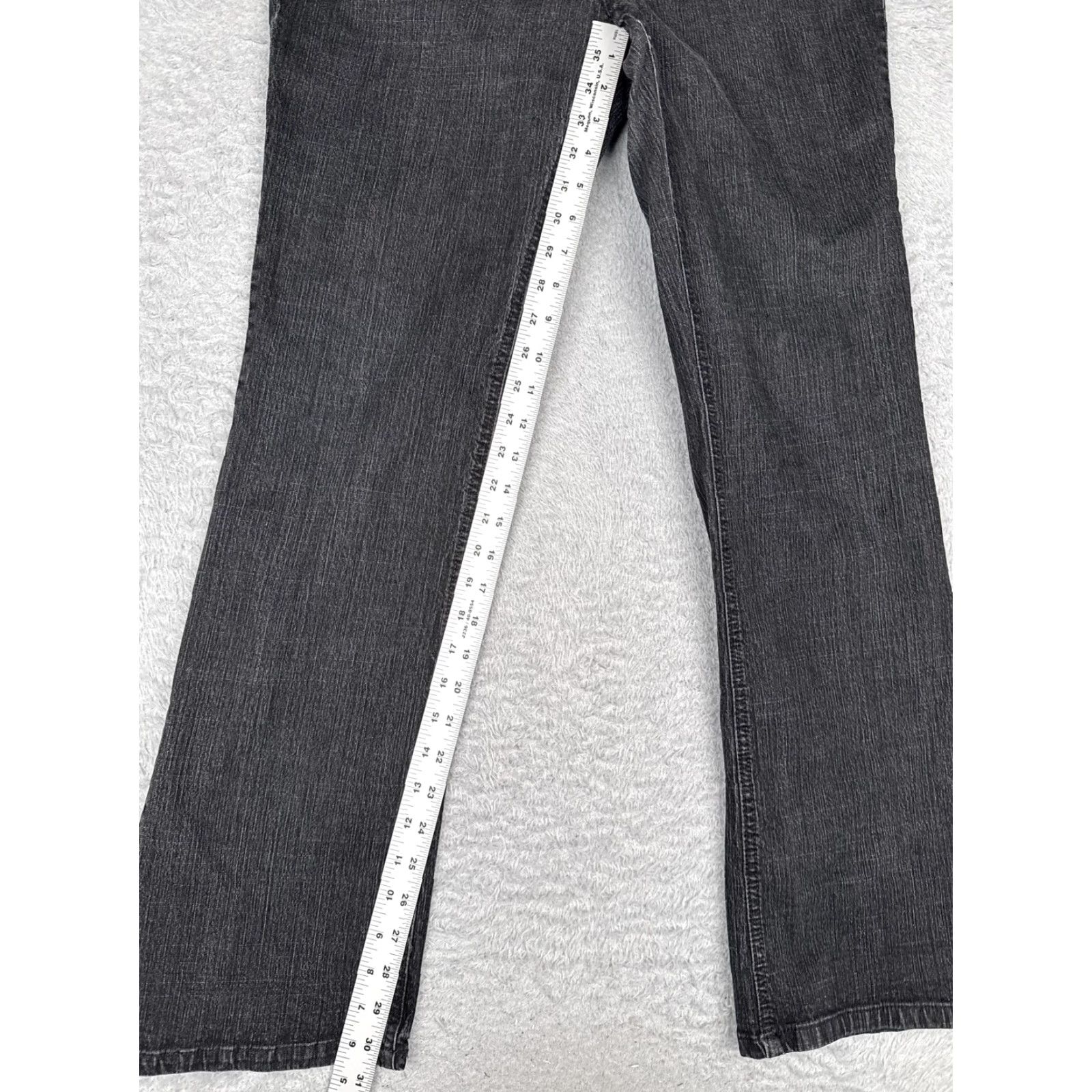 Vintage Riders by Lee Jeans Womens Bootcut 12 Black Stretch Midrise Denim Pants Size 34" / US 12 / IT 48 - 7 Thumbnail