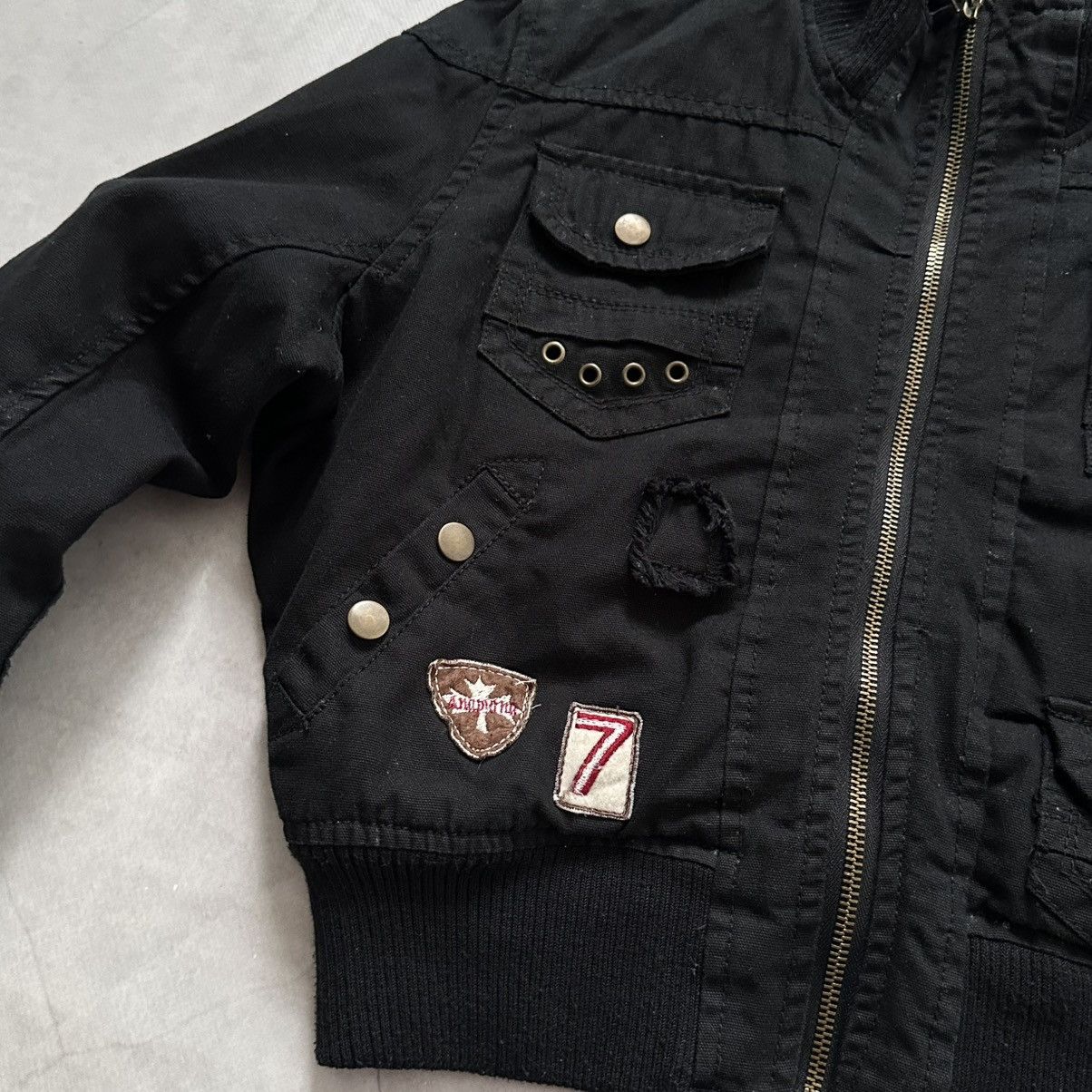 Hysteric Glamour × Undercover Punk Crop Bomber Jacket Miss Sixty Diesel Vibe Size S / US 4 / IT 40 - 3 Thumbnail
