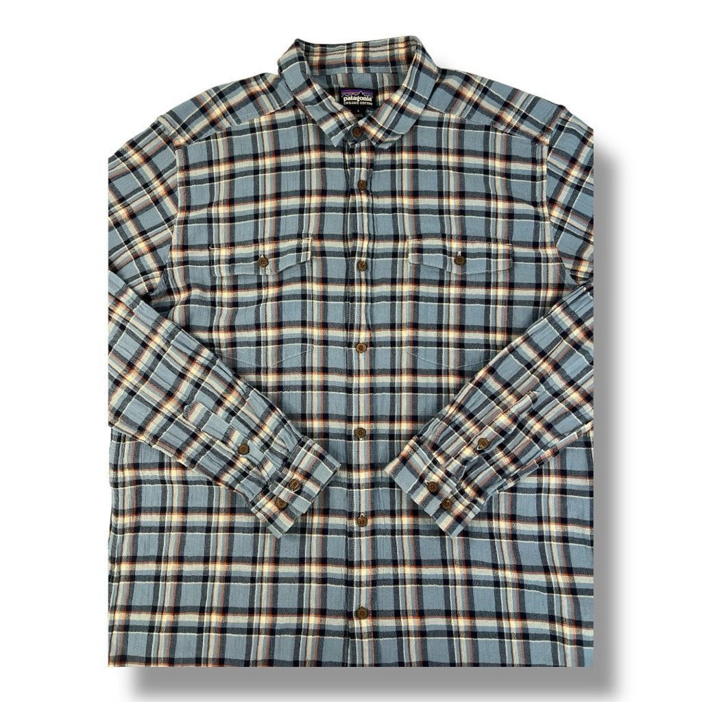Patagonia Patagonia Blue Plaid Organic Cotton Button Front Top Size La Size US L / EU 52-54 / 3 - 2 Thumbnail