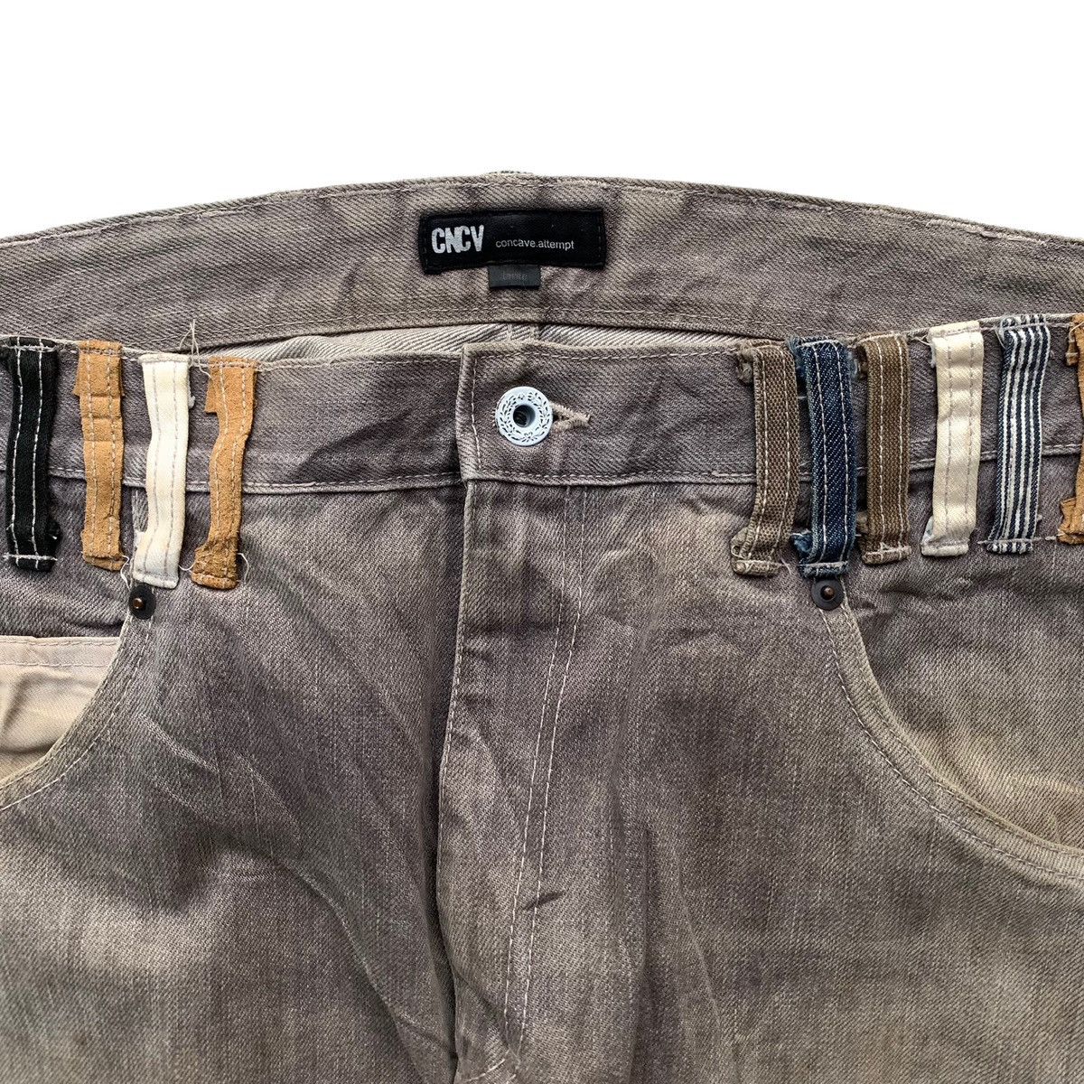 Japanese Brand × Vintage Vintage Concave Attempt Japanese Brand Mud Wash Punk Jeans Size US 34 / EU 50 - 8 Thumbnail