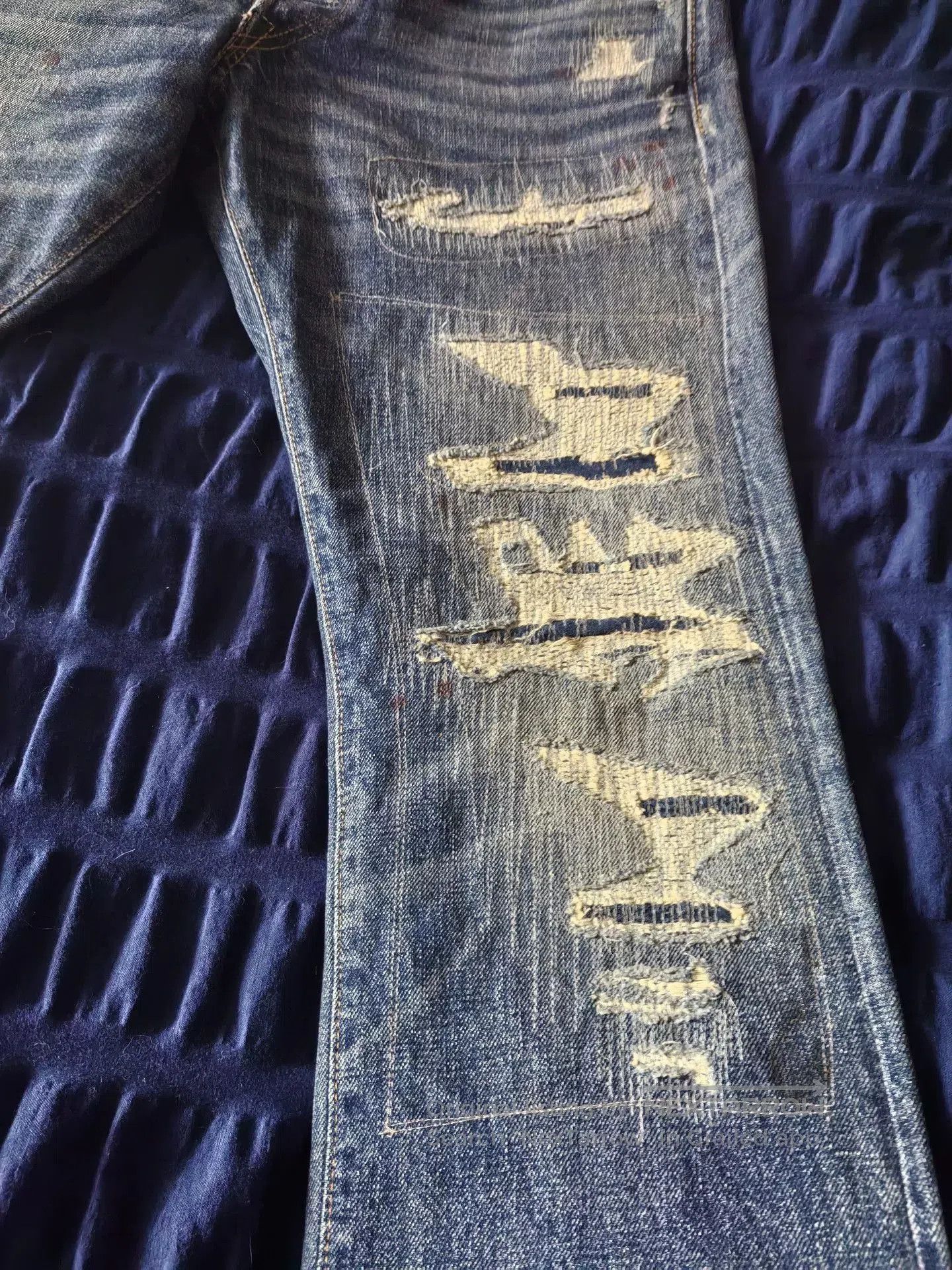 RRL Ralph Lauren RRL Slim Fit Distressed Jeans. Size US 33 - 4 Thumbnail