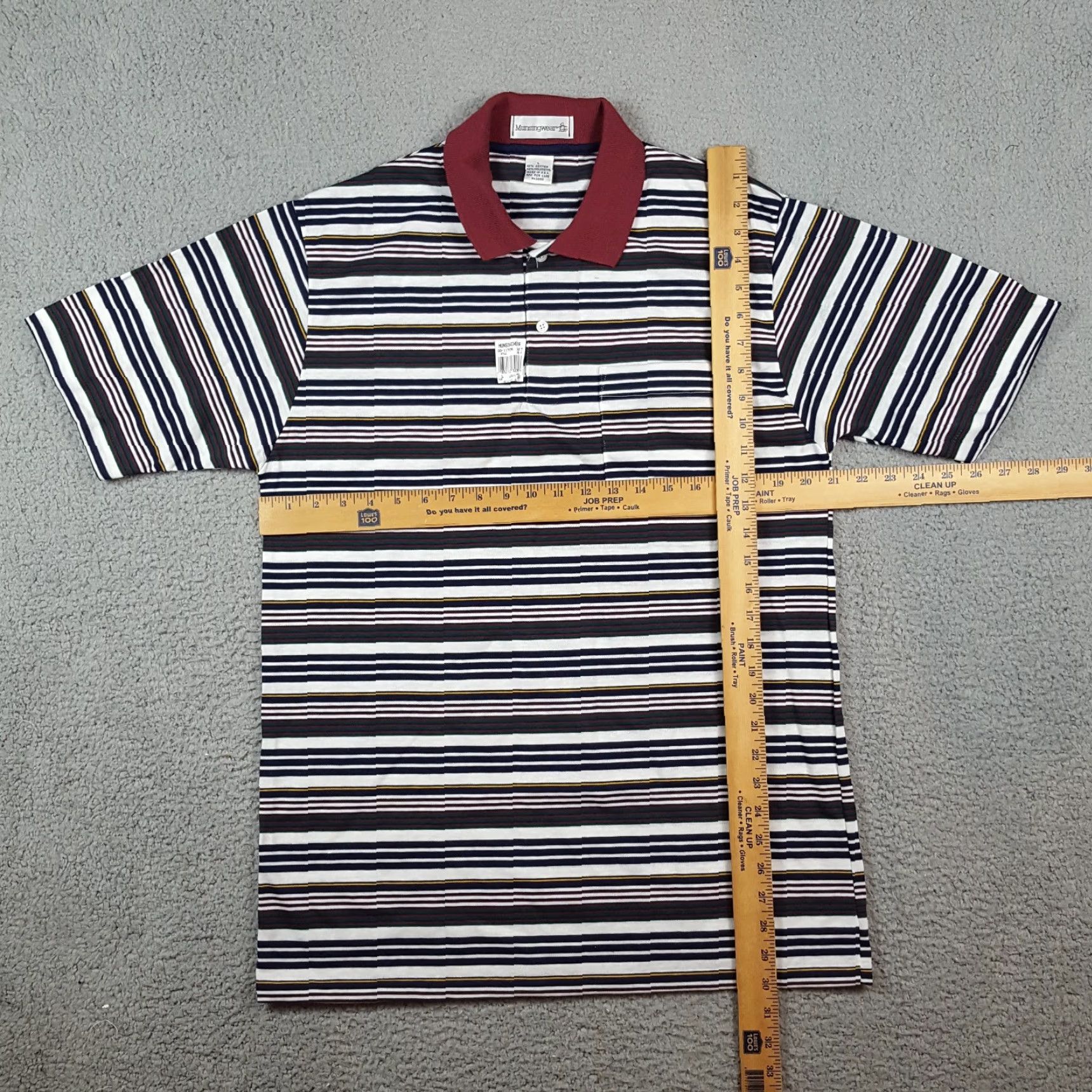 Vintage VINTAGE 90s Munsingwear Striped Polo Shirt Men's Size L Summer Casual Golf Surf Skate Preppy Size US L / EU 52-54 / 3 - 6 Thumbnail