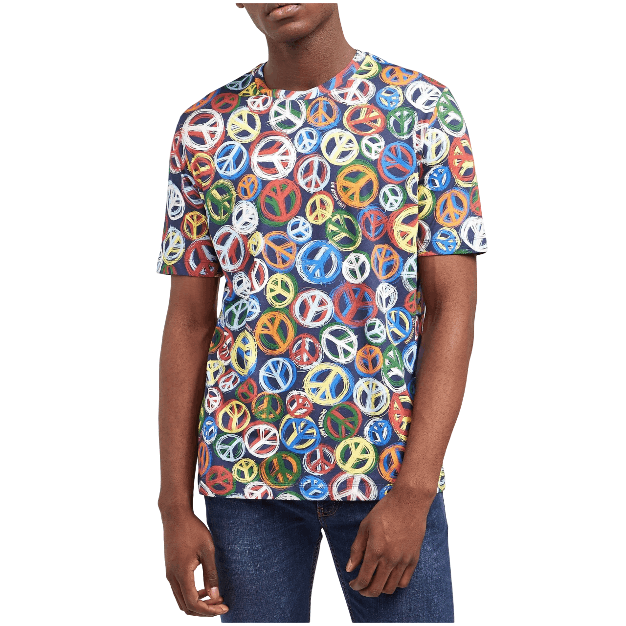 Moschino Love Moschino Peace Print T-shirt Size US L / EU 52-54 / 3 - 1 Thumbnail