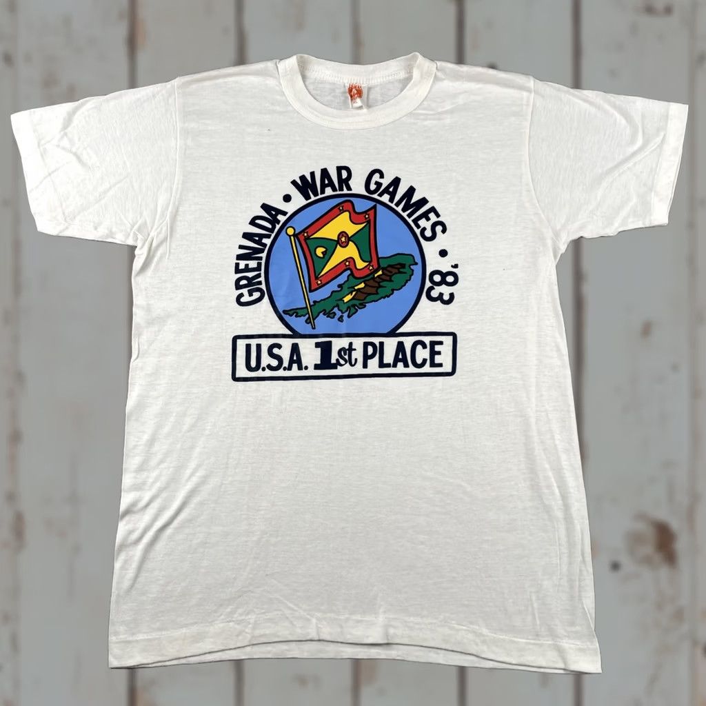 Vintage VINTAGE Texas Tops T Shirt XL Single Stitch Grenada War Games 1983 USA 1st Place 80s Mens Size US XL / EU 56 / 4 - 1 Thumbnail