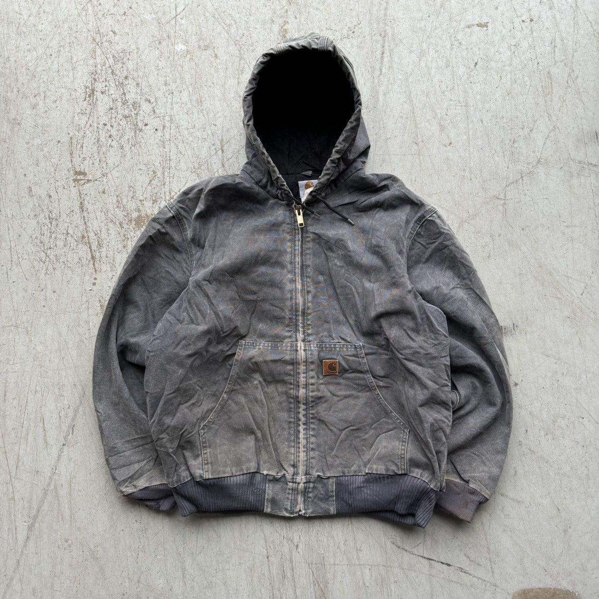 Carhartt × Vintage Carhartt 90’s Vintage J130 Jacket Navy Faded Hooded Size US XL / EU 56 / 4 - 1 Thumbnail