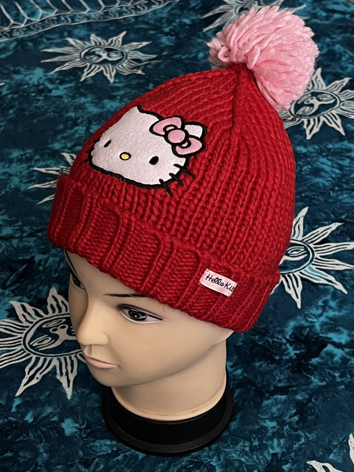 Japanese Brand × Vintage Y2k Hello Kitty Beanie Hat Hello Bunny Big Logo Size ONE SIZE - 16 Thumbnail