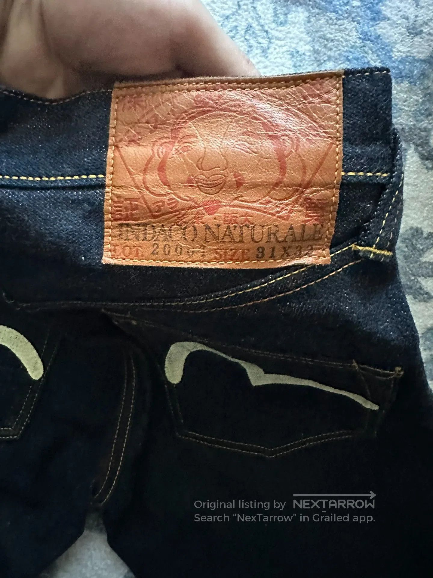 Evisu EVISU Natural Dye 2000T White Ears. Size US 31 - 4 Thumbnail