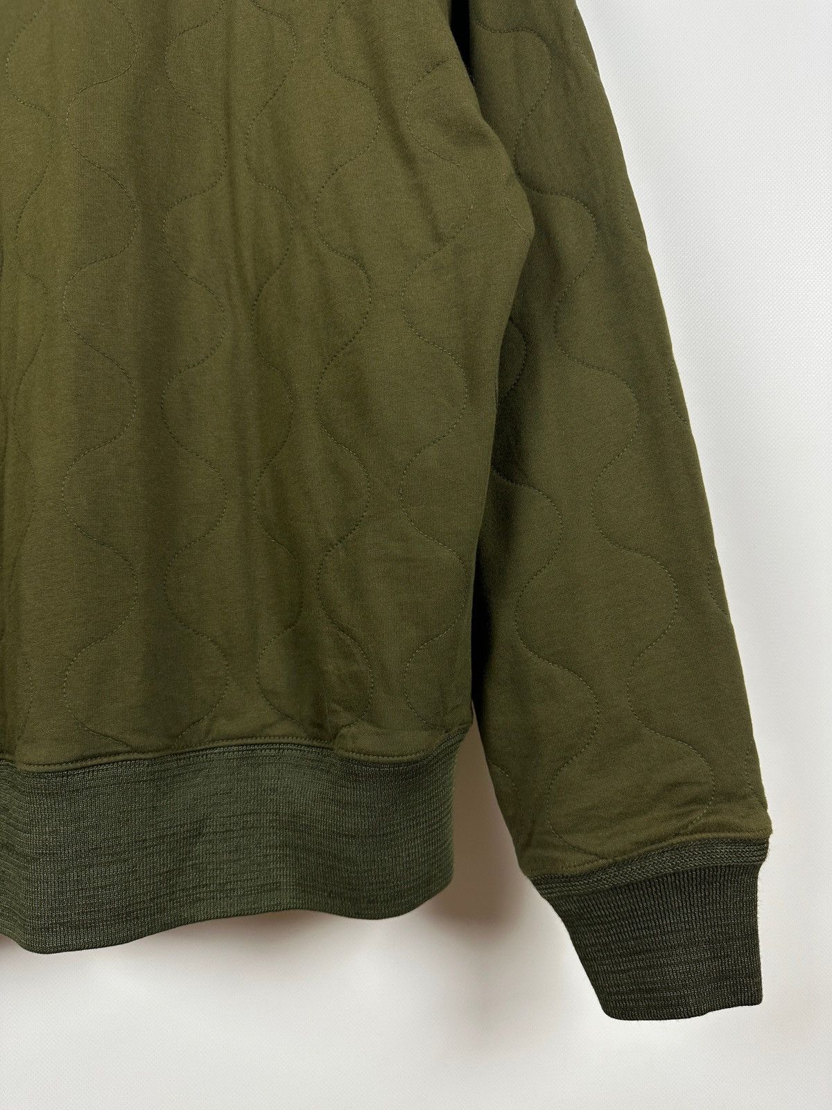 RRL Ralph Lauren RRL Ralph Lauren Khaki Quilted Shawl Collar Sweatshirt Size US XL / EU 56 / 4 - 21 Thumbnail