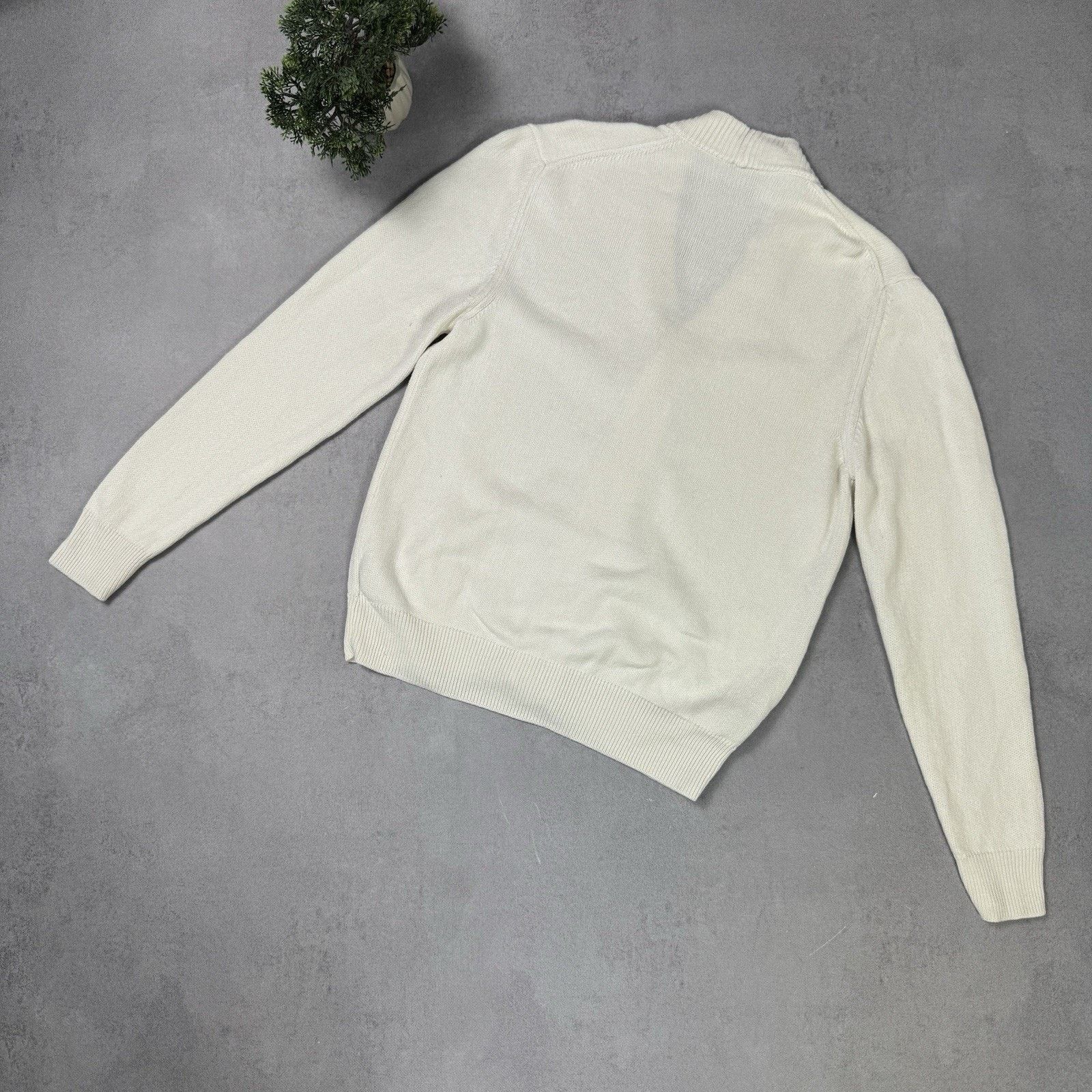 Zanone Zanone Men Linen/Cotton Cardigan Size 50 White Made In Italy Size US M / EU 48-50 / 2 - 13 Thumbnail