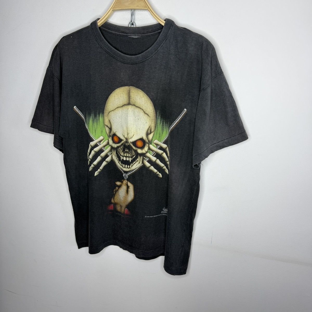 Band Tees Vintage Sudden Death 1993 Tshirt Tee Single Stitch 90s Skull Size US M / EU 48-50 / 2 - 2 Thumbnail