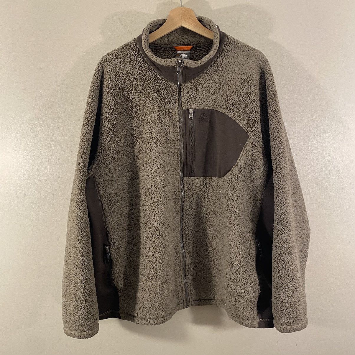 Vintage Nike ACG Beige Zip Up Fleece Jacket XXL