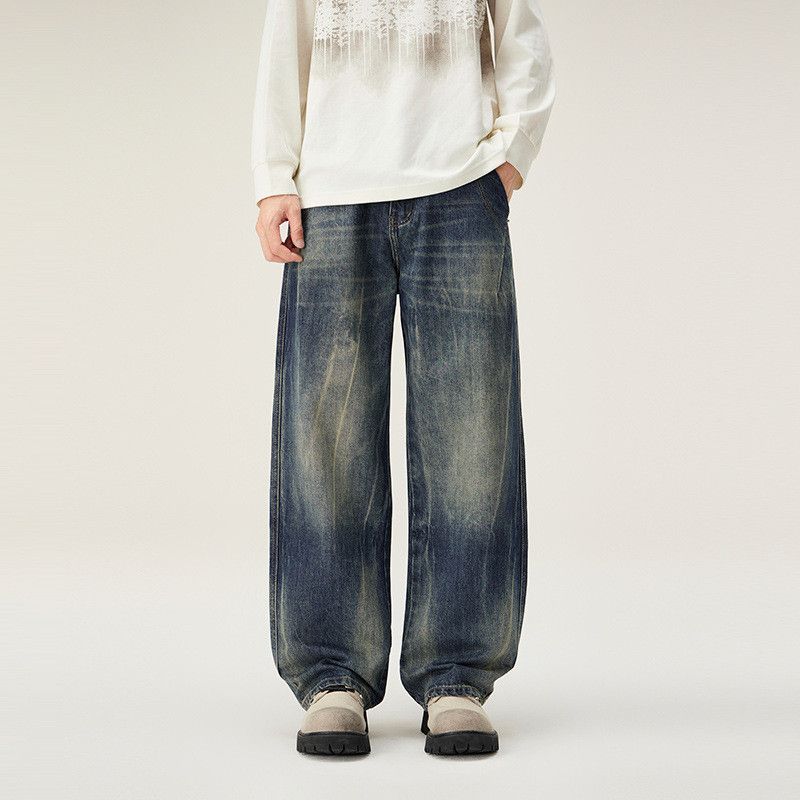 Vintage Men's American street straight loose retro gradient jeans Size US 32 / EU 48 - 2 Thumbnail