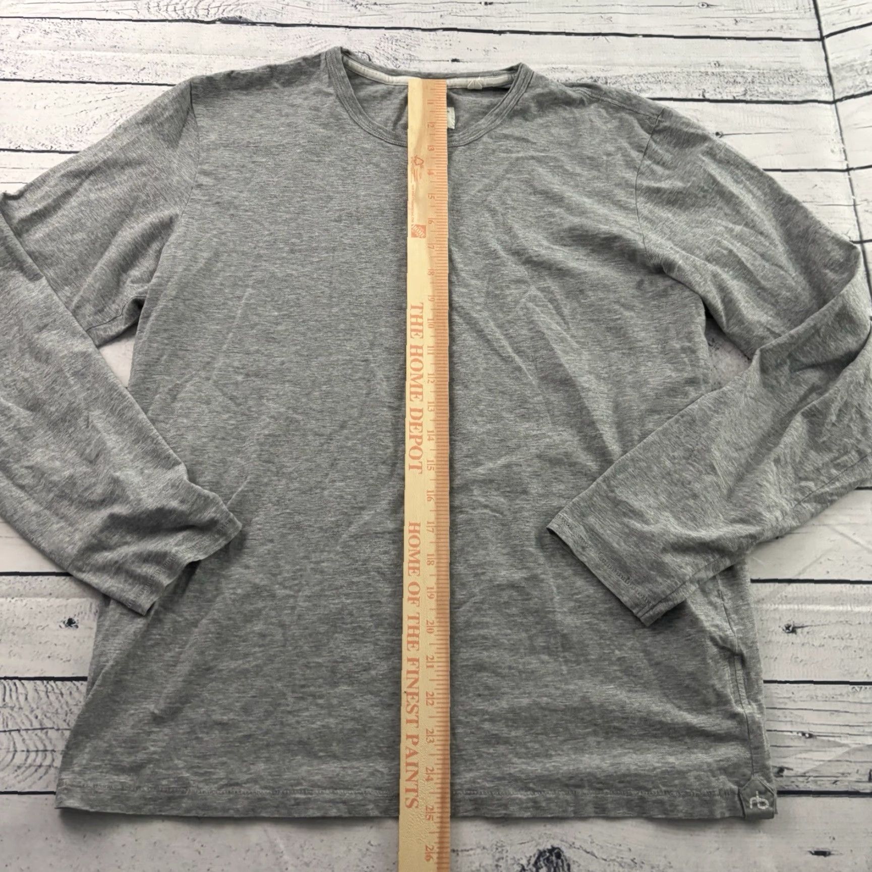 Rag & Bone Rag & Bone Long Sleeve Basic Cotton T Shirt Women's Large Gray Size L / US 10 / IT 46 - 3 Thumbnail