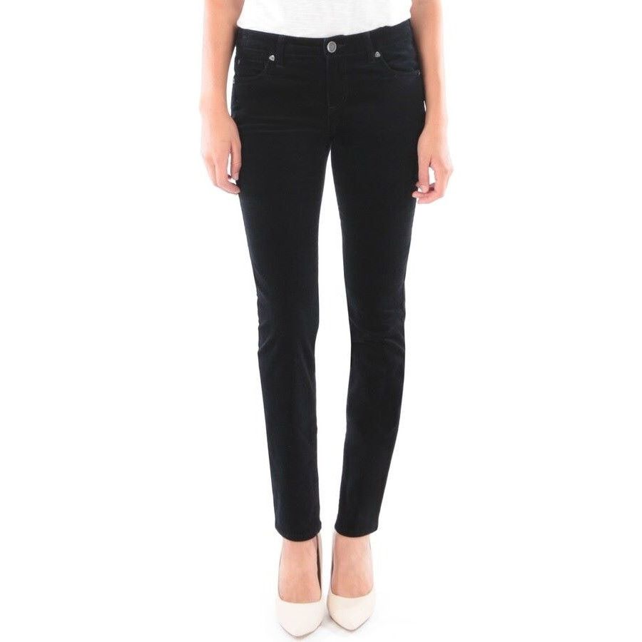 Other KUT From the Kloth Womens BLACK Pinwale Corduroy Jean Sz 14 Size 36" / US 14 / IT 50 - 2 Thumbnail