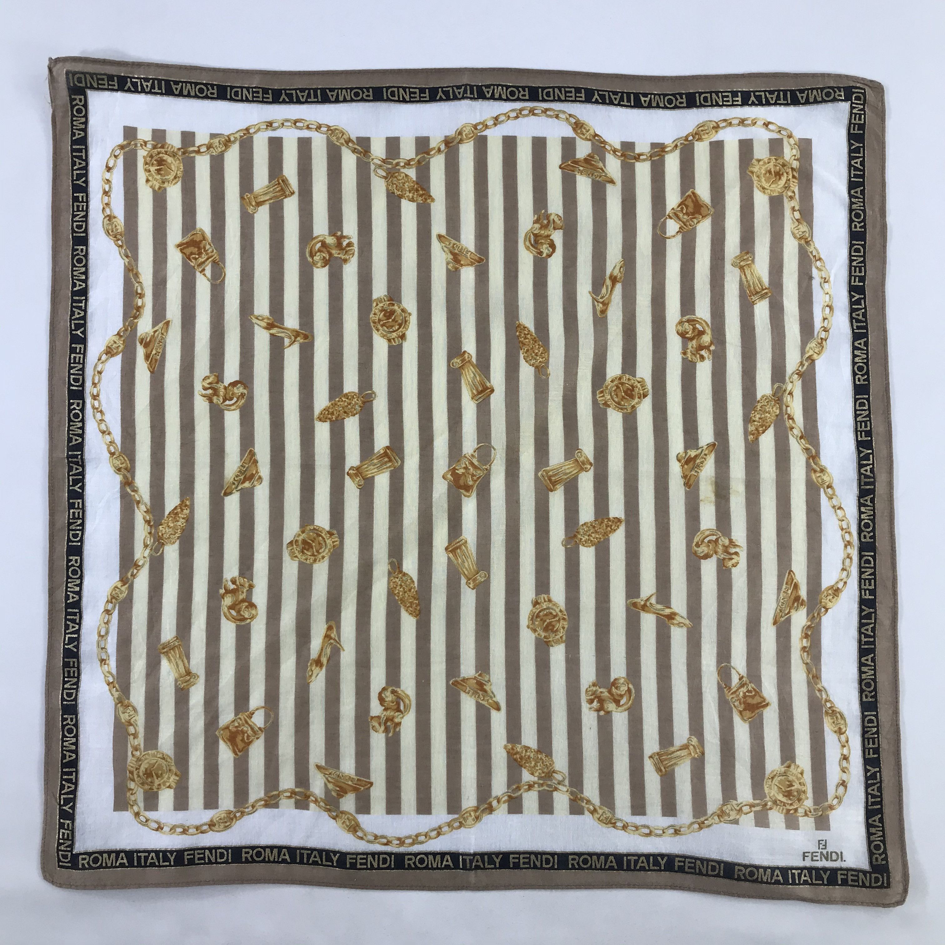 Vintage Vintage Fendi Bandana / Handkerchief / Neckerchief - S1099 Size ONE SIZE - 1 Thumbnail