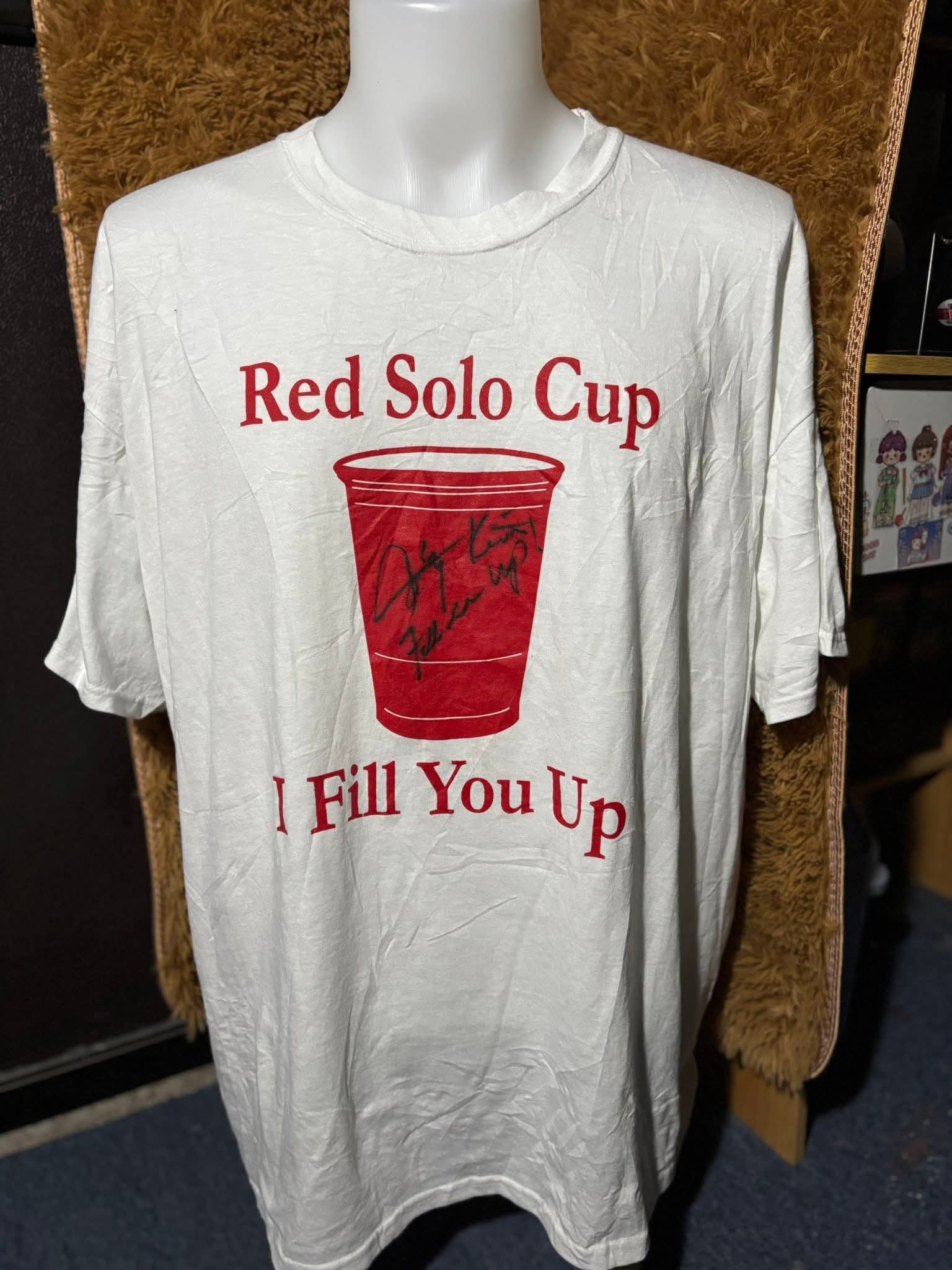 Jerzees RED SOLO CUP JERZEES T-SHIRT SIGNED BY TOBY KEITH 3XL Size US XXL / EU 58 / 5 - 1 Thumbnail