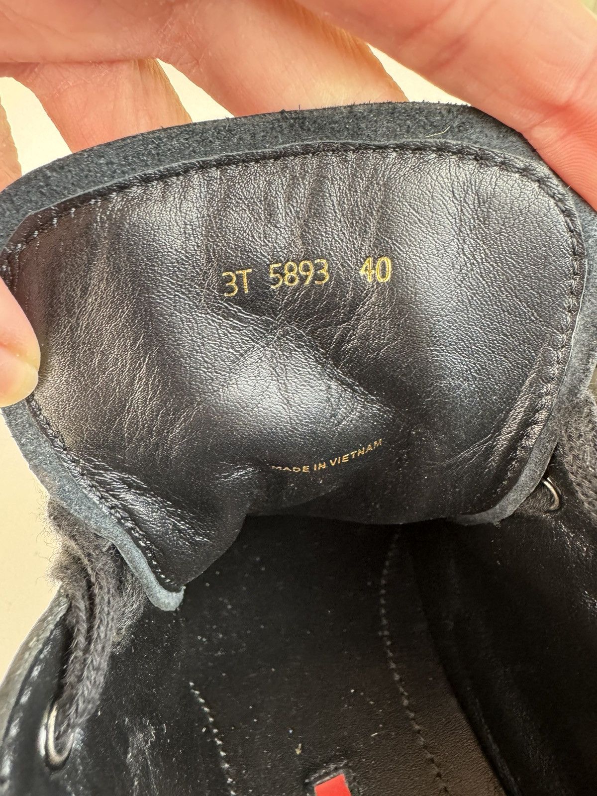 Prada Prada High Top Saffiano Leather Black Sneakers Trainers Boot Size US 10 / IT 40 - 17 Thumbnail