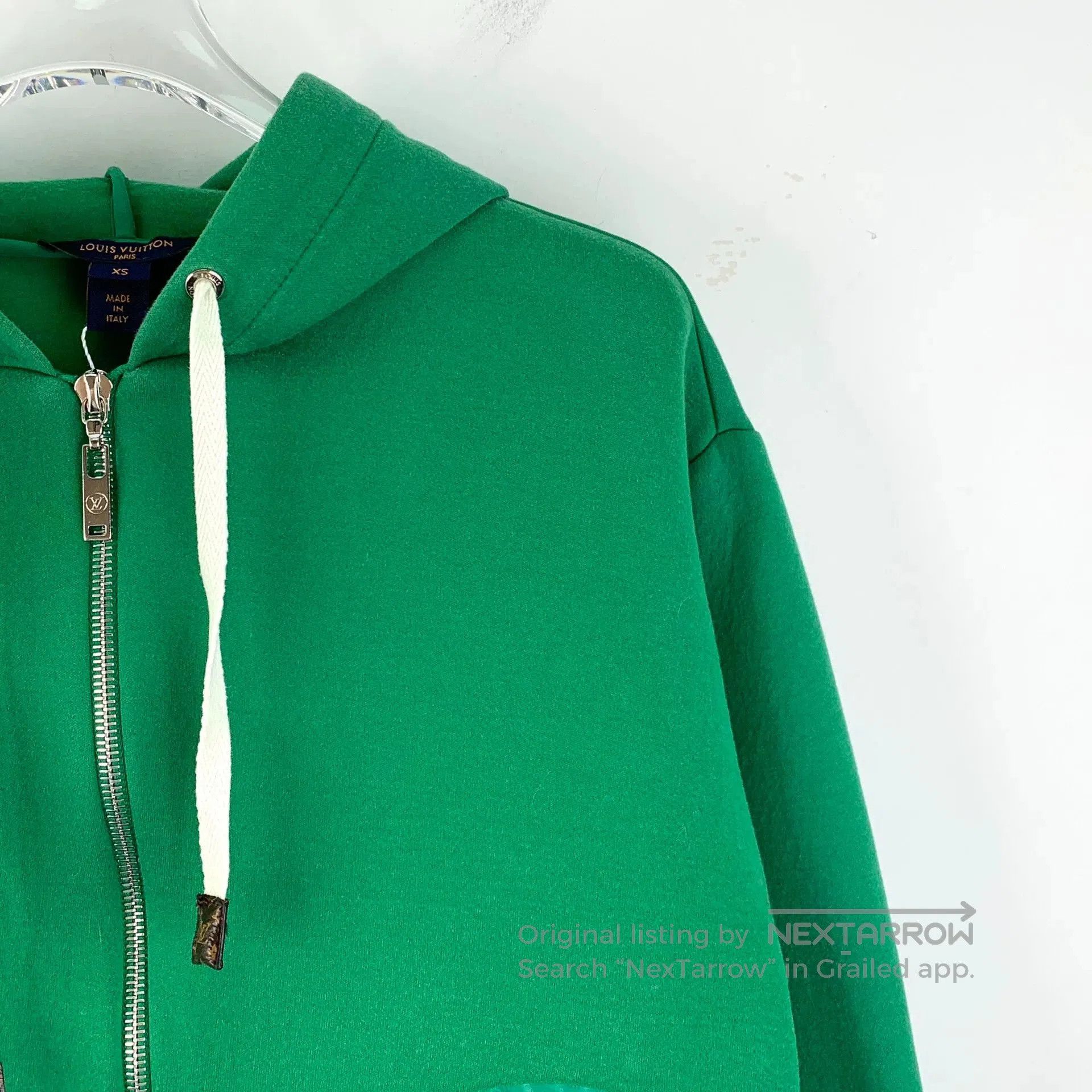 Louis Vuitton Louis Vuitton Green Logo Cotton Hoodie. Size XS / US 0-2 / IT 36-38 - 3 Thumbnail