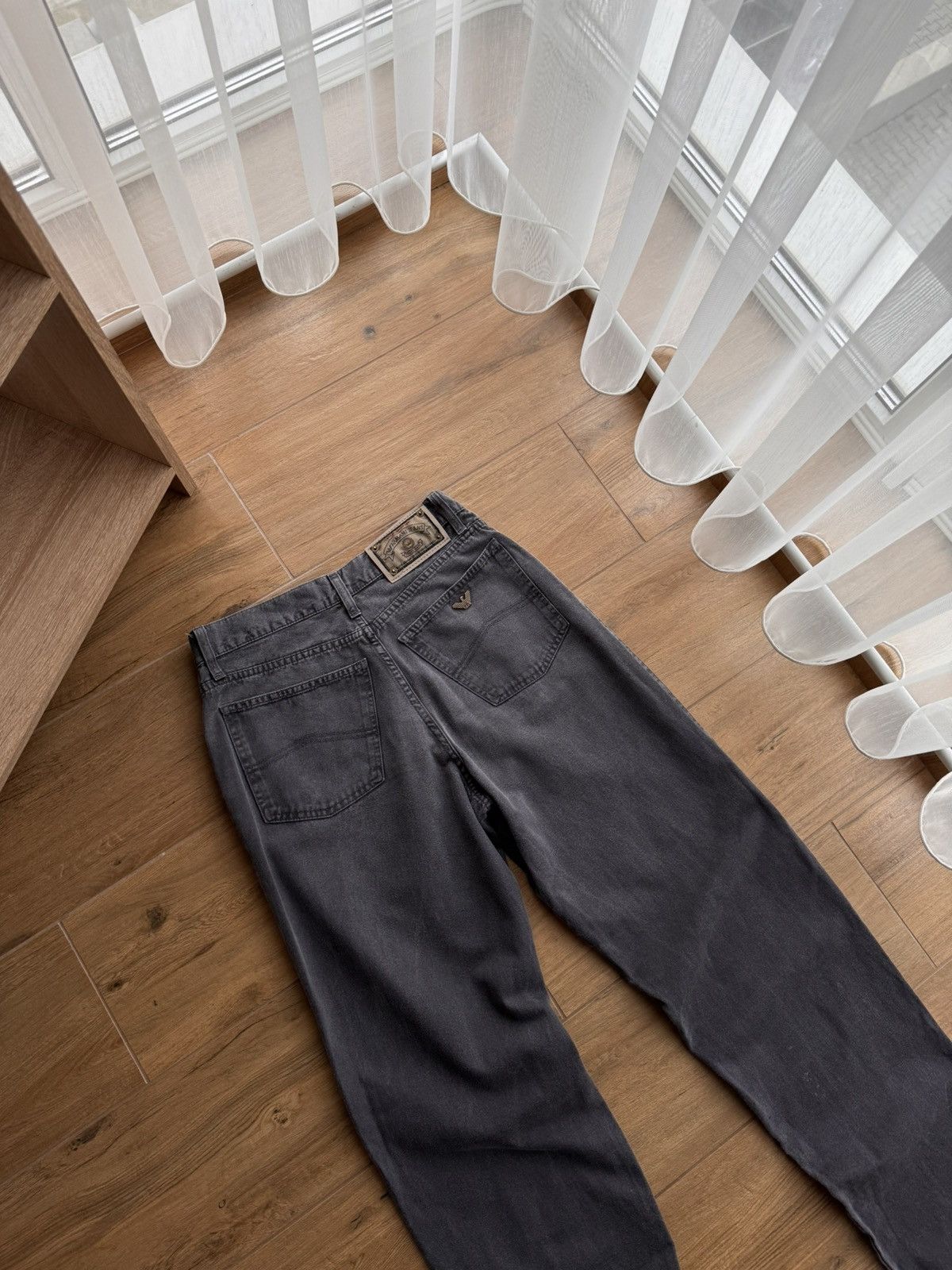 Armani × Vintage Vintage Armani Jeans Grey Baggy Japanese Streetwear Pants Size US 30 / EU 46 - 9 Thumbnail