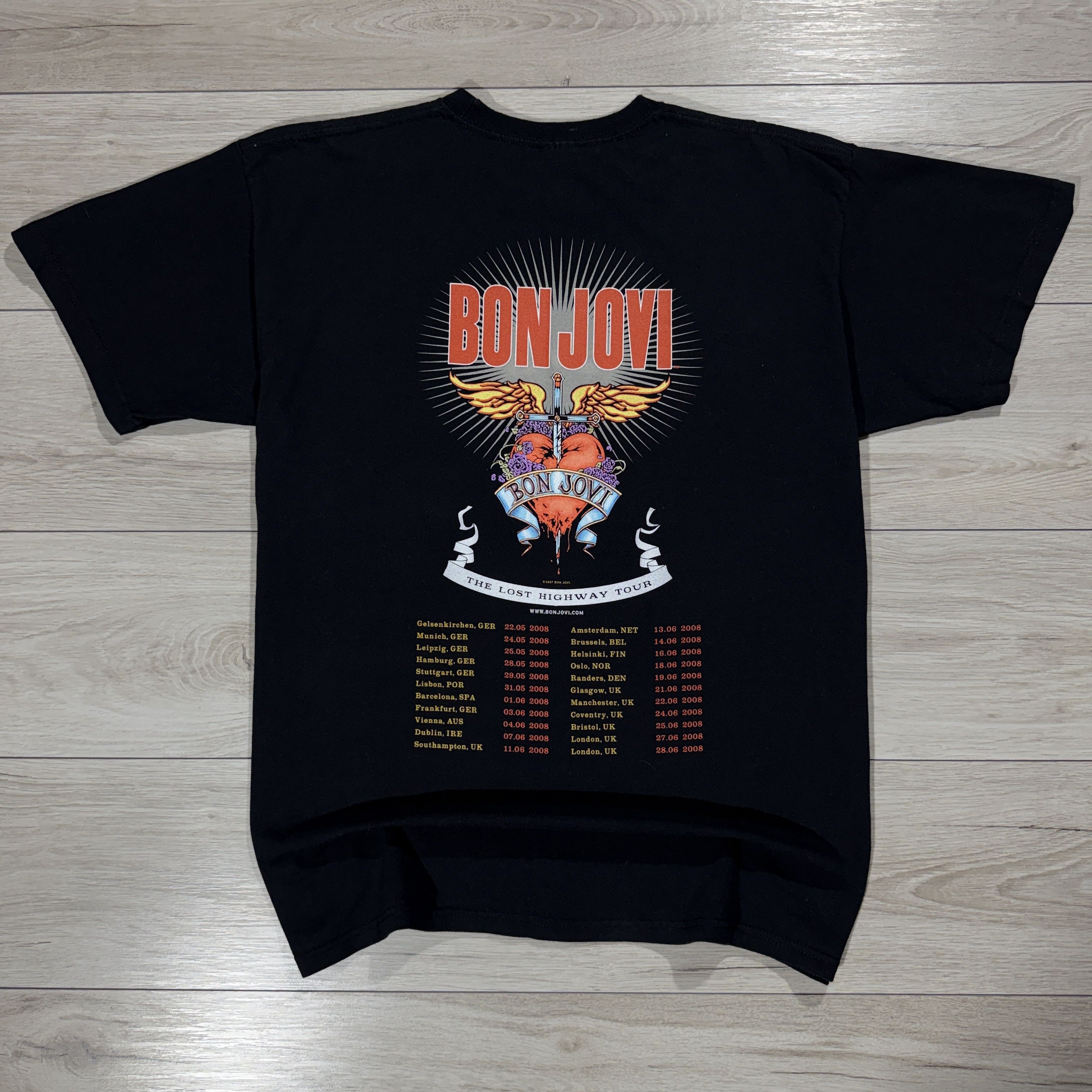 Bon Jovi Vintage Bon Jovi "The Lost Highway Tour" 2007 Shirt Size XL Size US XL / EU 56 / 4 - 3 Thumbnail