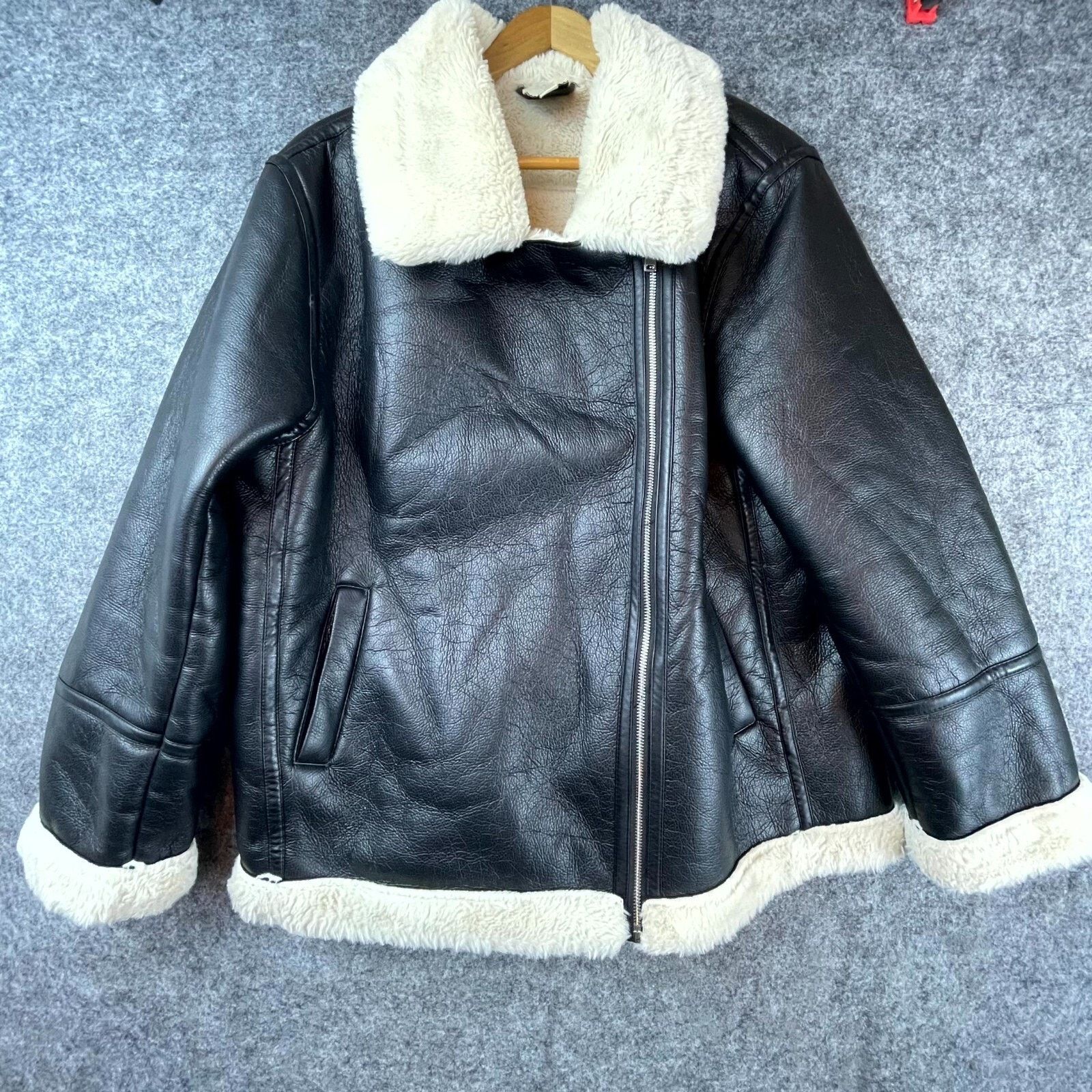 Joie Joie Bomber Jacket Womens L Black Faux Leather Motorcycle Size L / US 10 / IT 46 - 1 Thumbnail