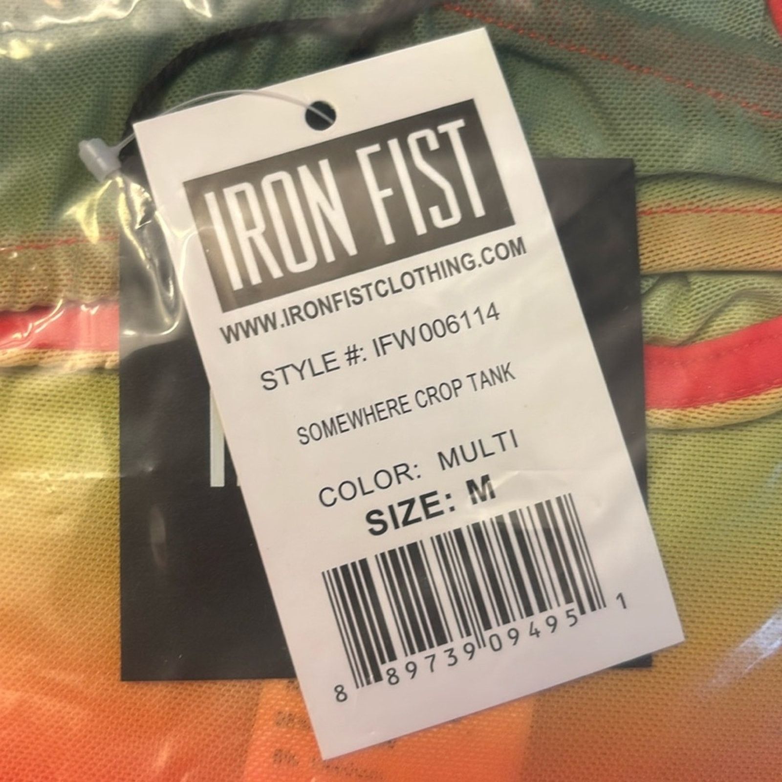 Iron Fist Iron Fist SOMEWHERE Rainbow Sequin Heart Sheer Crop Tank Top Size M / US 6-8 / IT 42-44 - 2 Thumbnail