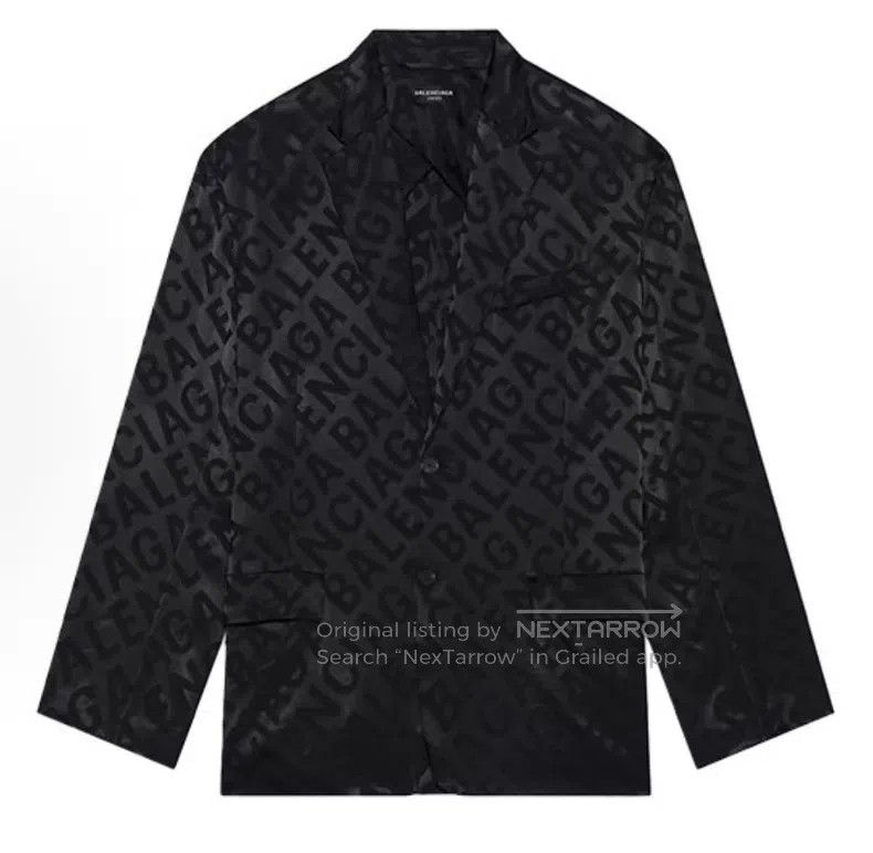 Balenciaga Balenciaga Dark Pattern All-Over Printed Logo Letter Shirt Size 4XL / US 24-26 - 1 Thumbnail