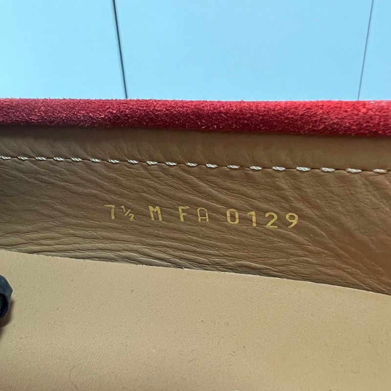 Louis Vuitton Louis Vuitton Red Suede Moccasins for Men - Size US 8 / EU 41 - 5 Thumbnail