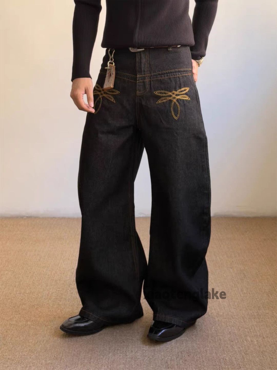 Jean ltx vintage loose baggy skate hiphop flared cargo jeans Size US 33 - 5 Thumbnail