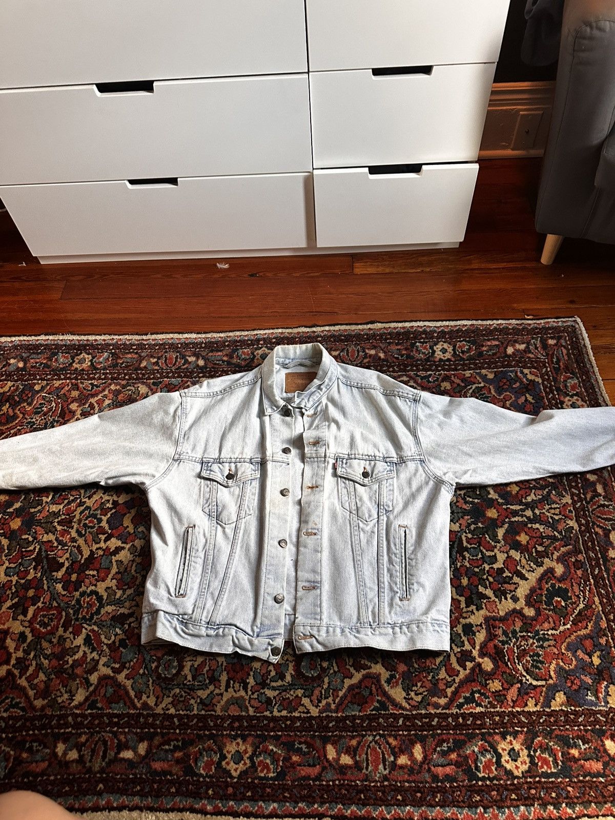 Levi's Vintage Clothing Vintage Levi’s 70507 Light Wash Denim Jacket (Relaxed Fit) Size US L / EU 52-54 / 3 - 2 Thumbnail