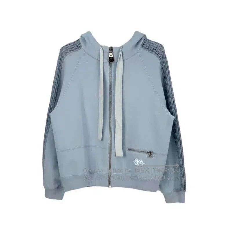 Louis Vuitton Louis Vuitton Light blue badge logo wool zip-up hoodie Size US XS / EU 42 / 0 - 1 Thumbnail