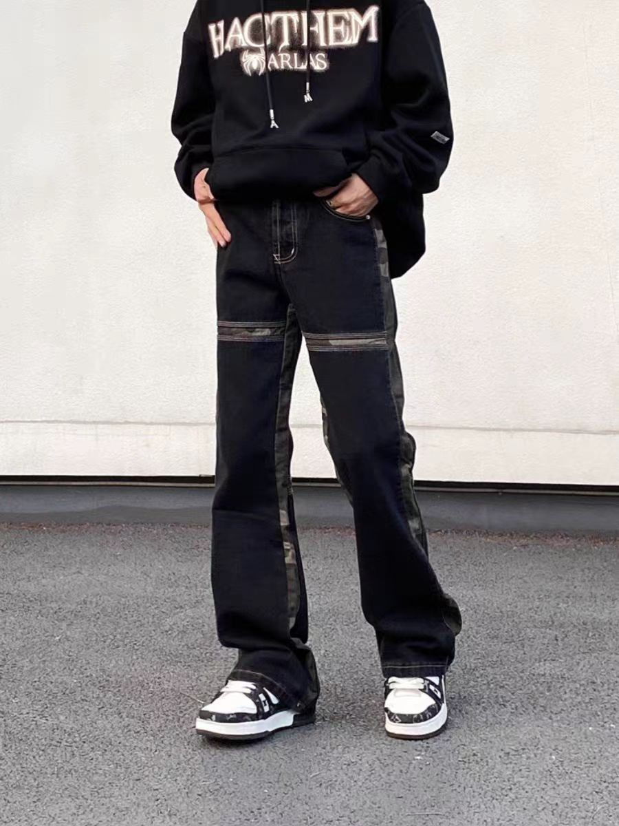 Japanese Brand × Jean High Street Vintage Camouflage Spliced Jeans Size US 32 / EU 48 - 5 Thumbnail