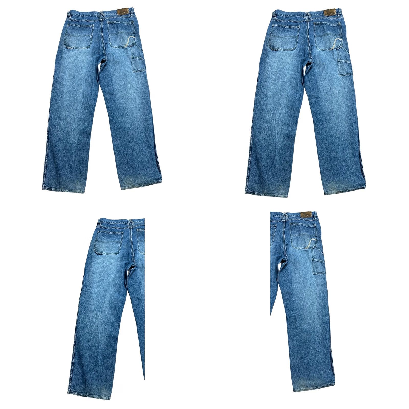 Vintage Drunkn Munky Jeans 5-Pocket Straight Leg Distressed 38x34 Vintage Y2K Blue Men Regular Size US 38 / EU 54 - 8 Thumbnail