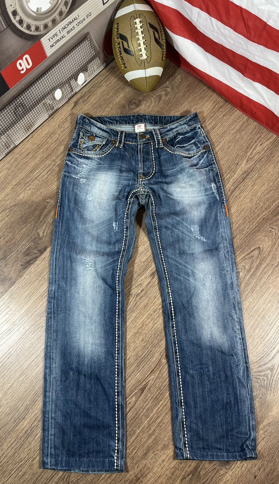 True Religion Vintage True Religion Rainbow Bobby Denim Pants Size US 31 - 2 Thumbnail