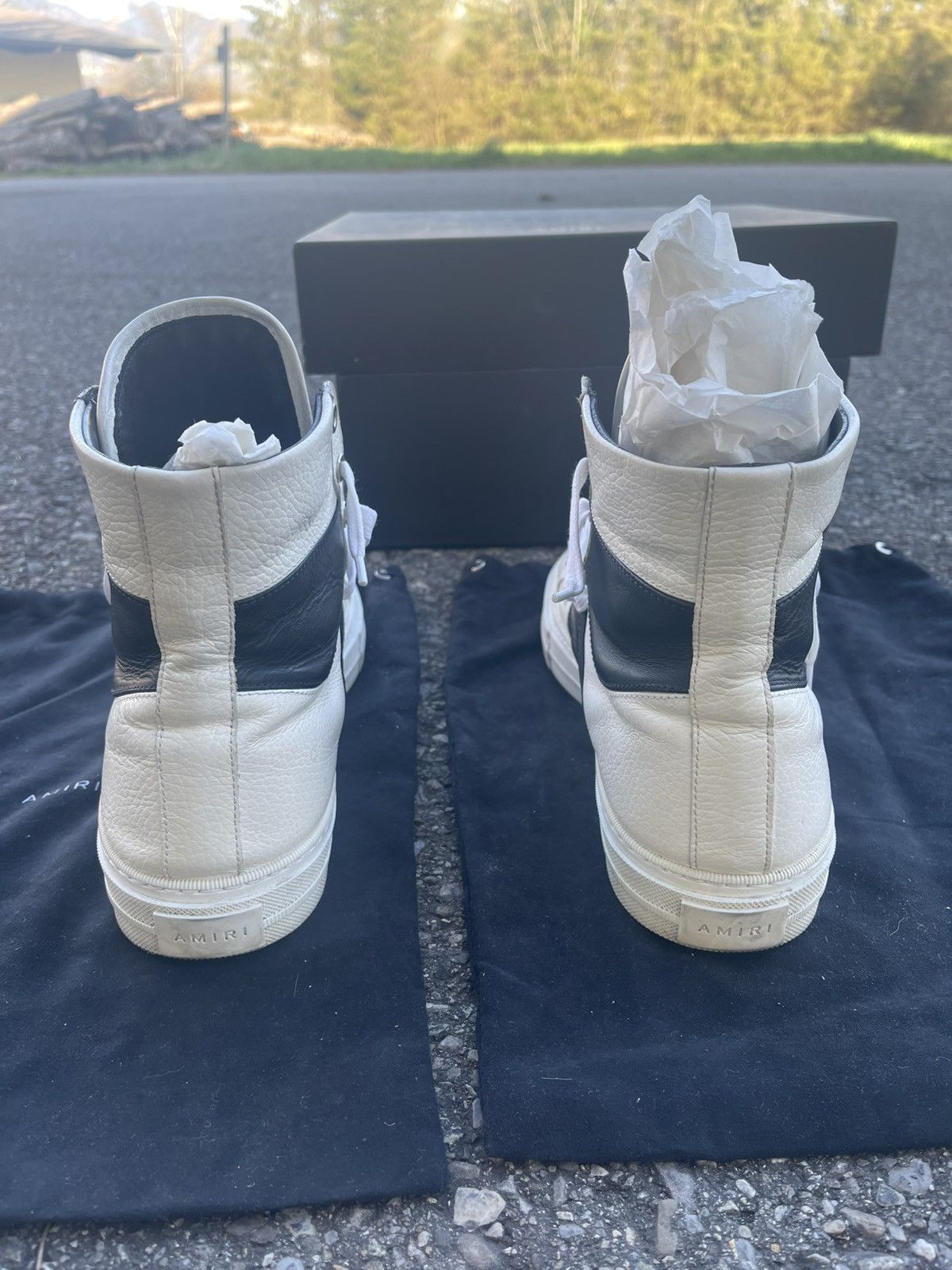 Amiri Amiri Sunset Sneaker Hi Top sz. 44 white / black leather Size US 11 / EU 44 - 11 Thumbnail