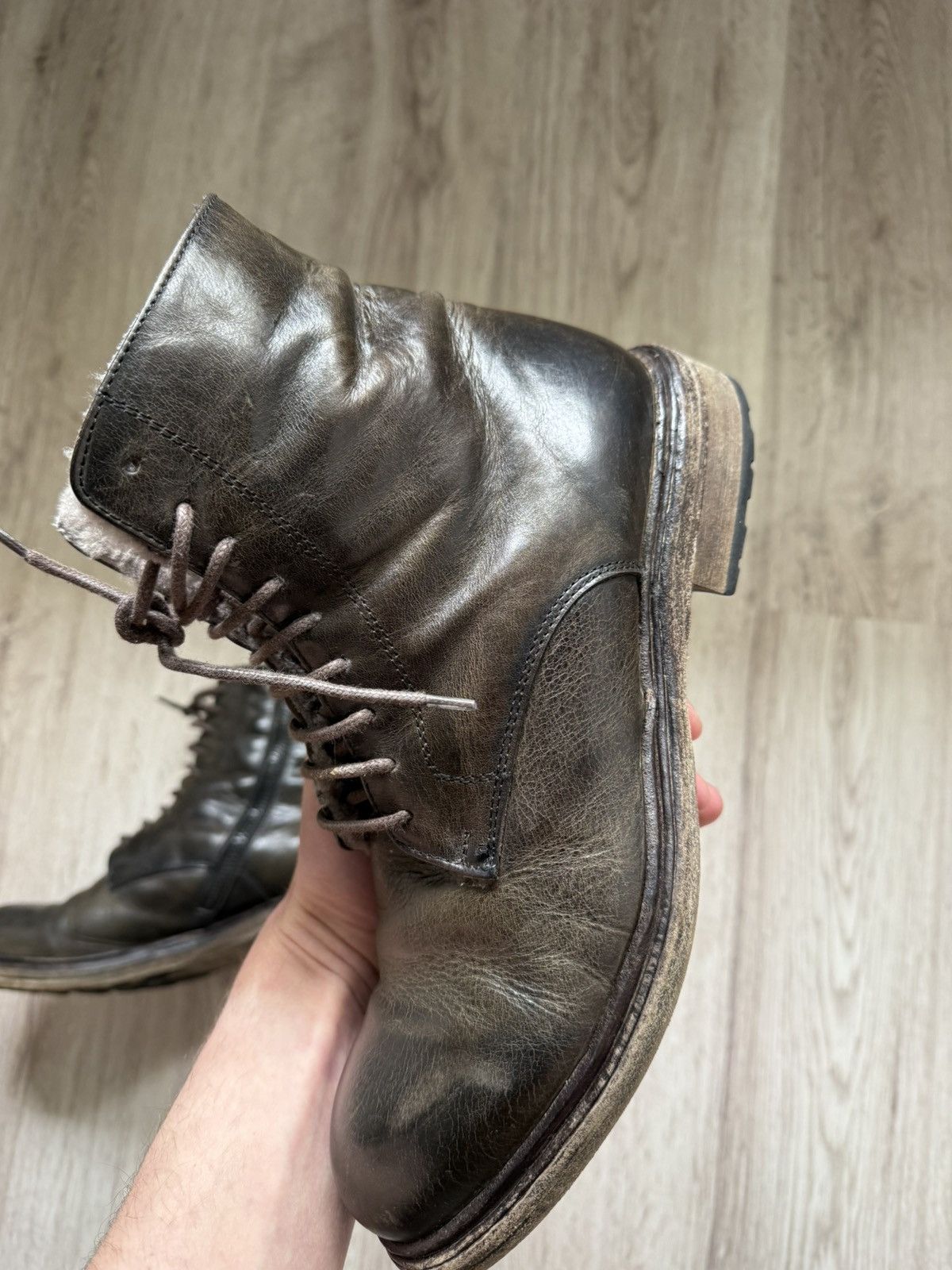 Other Crispiniano Patina Leather Boots Side Zip Italian Combat 39 Size US 6 / EU 39 - 15 Thumbnail