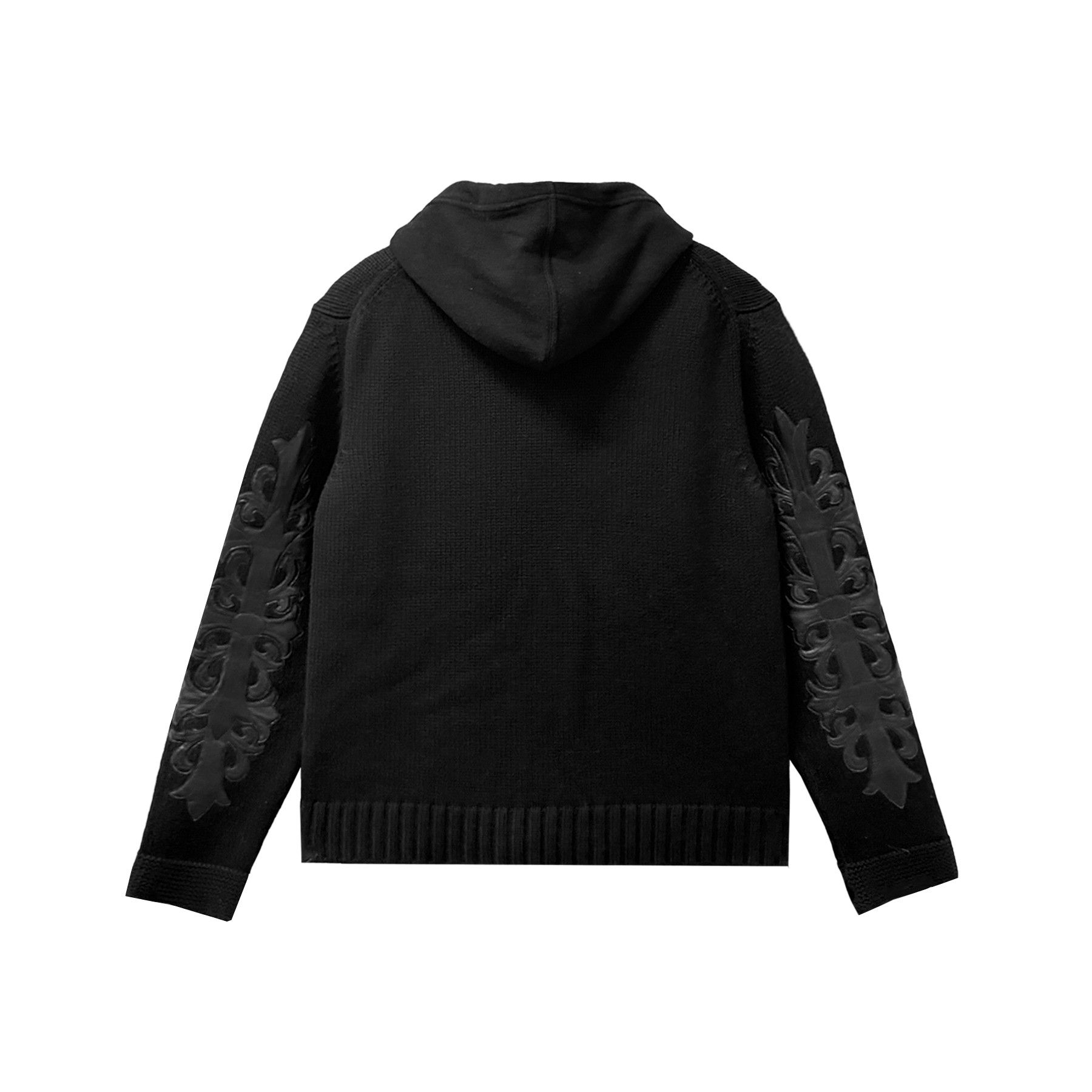 Chrome Hearts Chrome Hearts GRP Y NOT Leather Patchwork Zip-Up