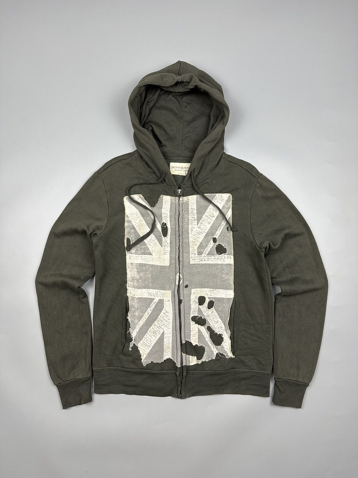 Denim & Supply Ralph Lauren Denim & Supply Ralph Lauren Britain Flag Boro Hoodie Size US S / EU 44-46 / 1 - 1 Thumbnail